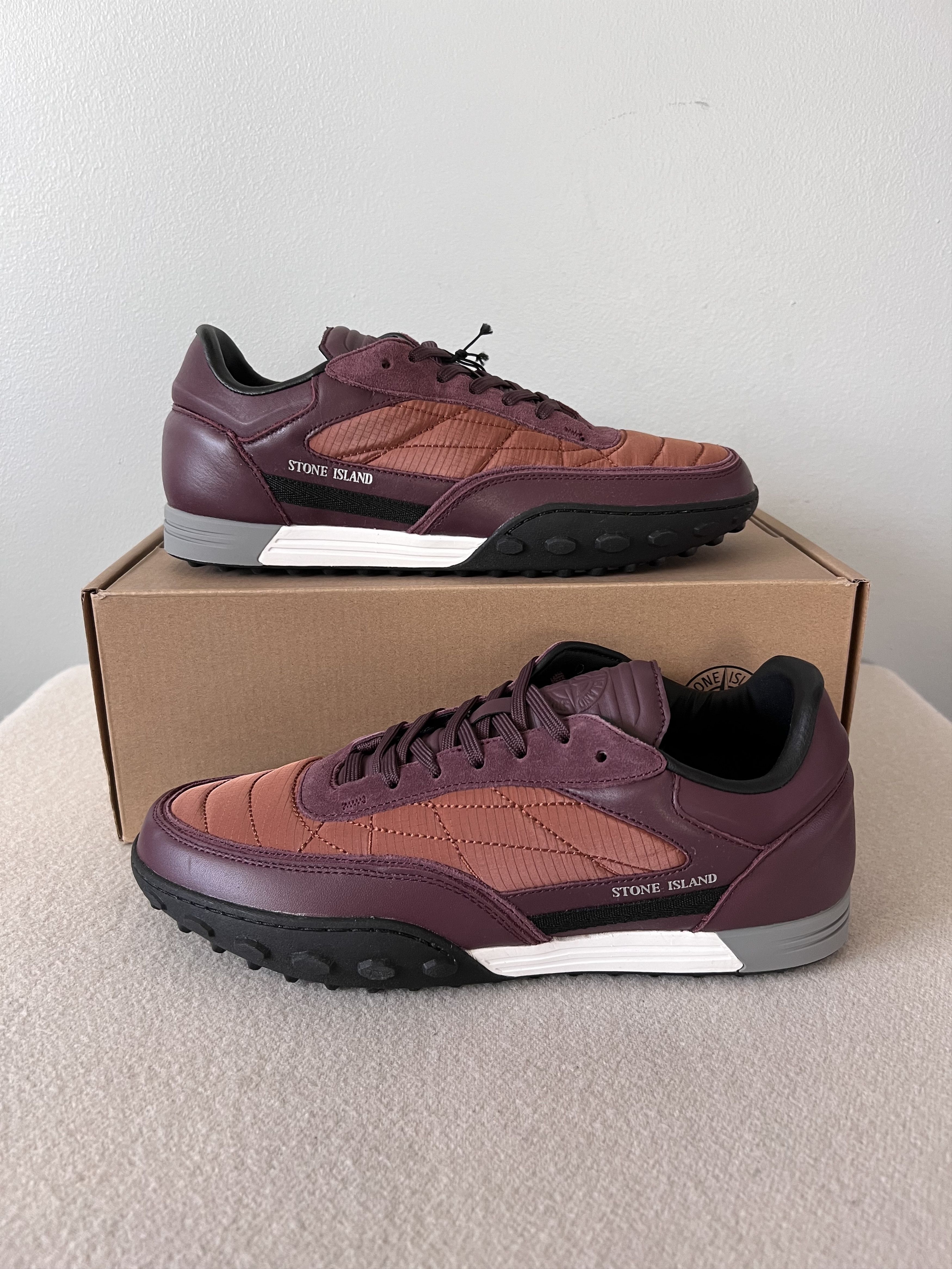 Stone Island Stone Island Football Sneakers in Burgundy Size US 7 / EU 40 - 2 Thumbnail