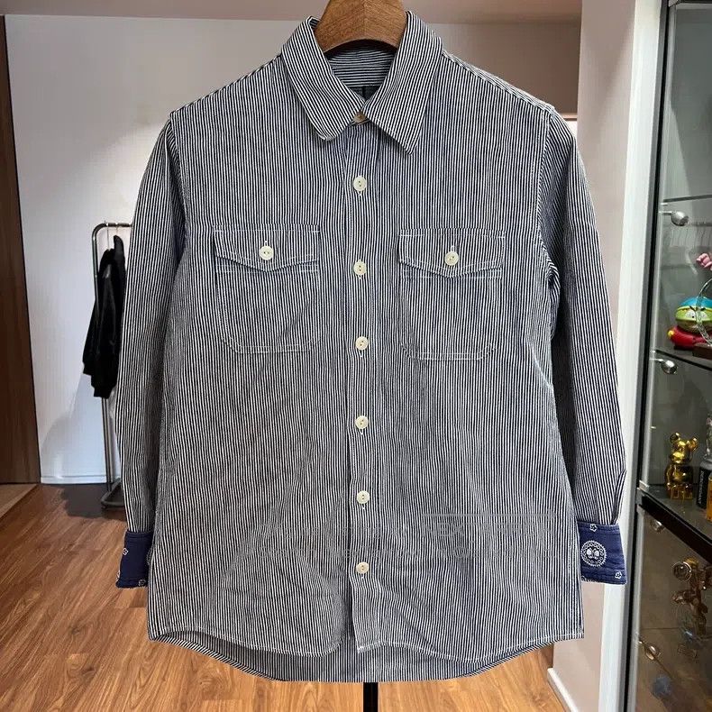 Visvim Visvim 16SS ICT BLACK ELK HICKORY Stripe Shirt Size US S / EU 44-46 / 1 - 1 Thumbnail