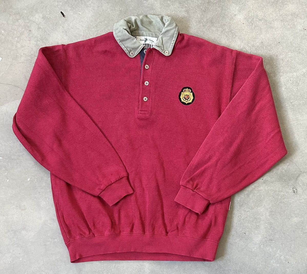 Beverly Hills Polo Club VINTAGE POLO CLUB BUTTON SWEATSHIRT Size US L / EU 52-54 / 3 - 1 Thumbnail