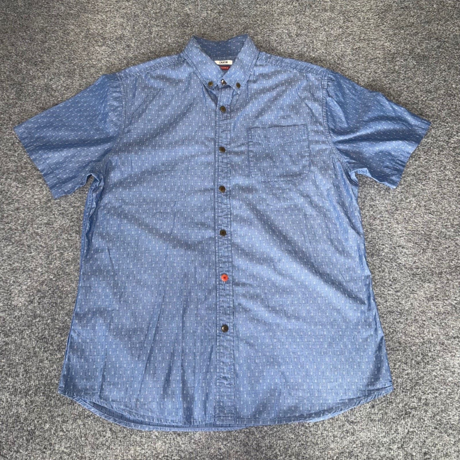 Katin Katin Mens Blue Arrow Print Surf Shirt Short Sleeve Medium Size US M / EU 48-50 / 2 - 1 Thumbnail