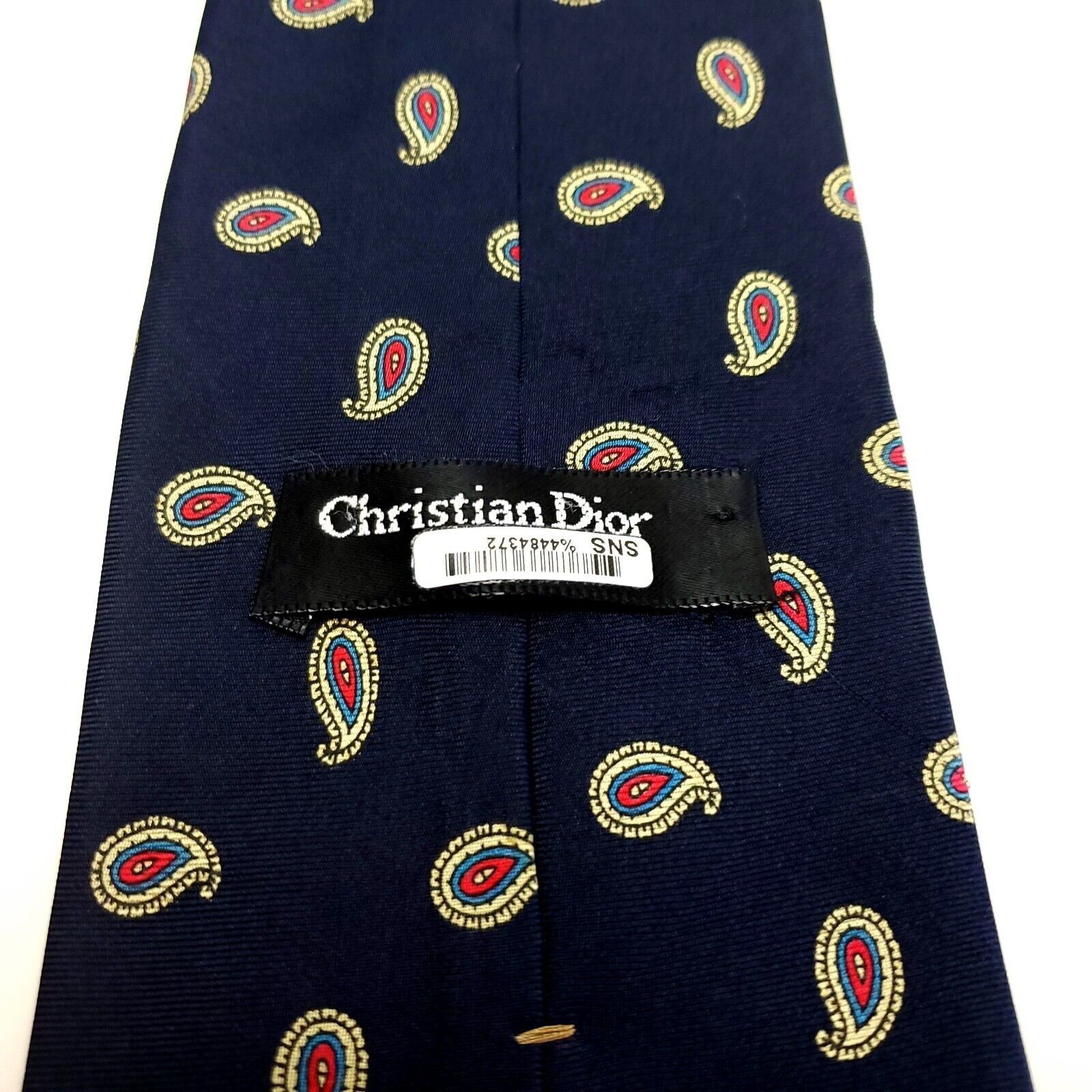 Christian Dior Monsieur Christian Dior Blue Silk Tie Woven Paisley Size ONE SIZE - 4 Thumbnail