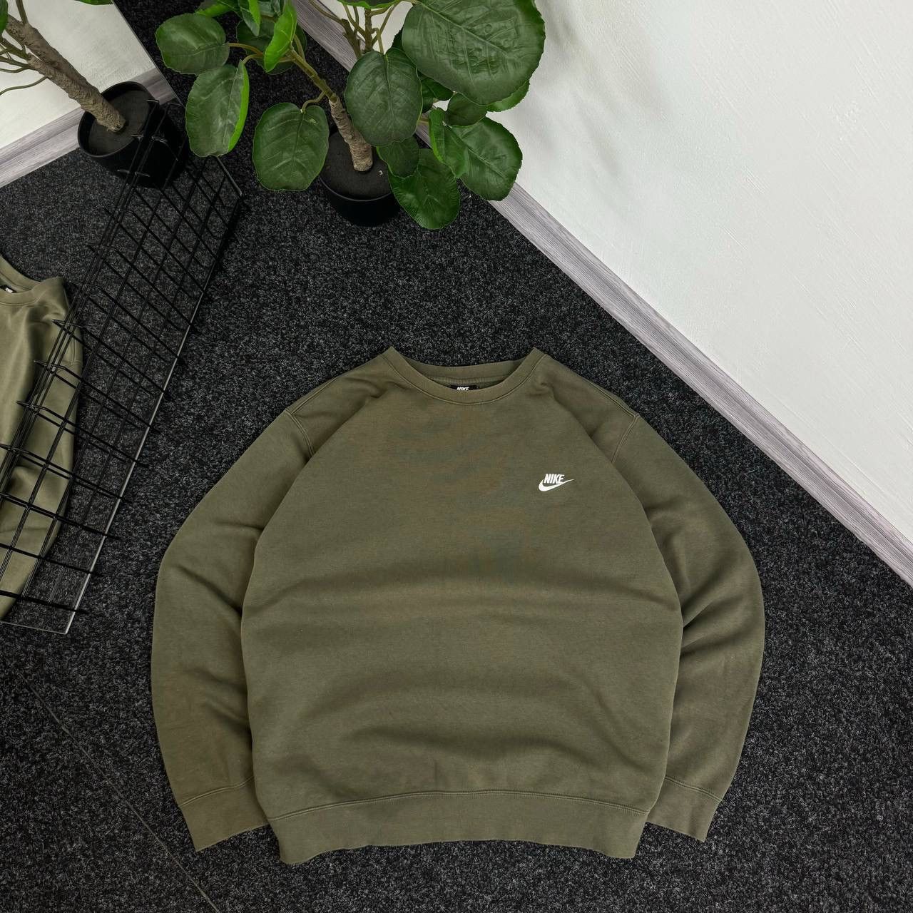 Nike Nike sweatshirt khaki mini swoosh boxy fit y2k style Size US XXL / EU 58 / 5 - 2 Thumbnail