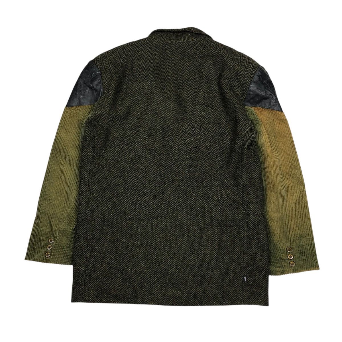 Japanese Brand 🔥VINTAGE PATCH WORK LEATHER WOOL JACKET JAGMEN ISSEY MIYAKE Size US M / EU 48-50 / 2 - 2 Thumbnail