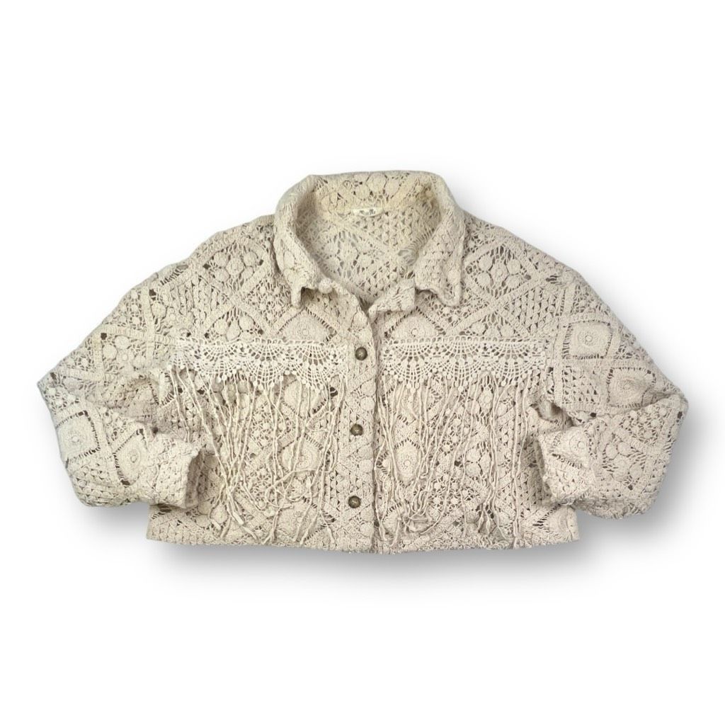 Other Miss Me Crochet Boho Oversized Jacket Size Small Size S / US 4 / IT 40 - 1 Thumbnail
