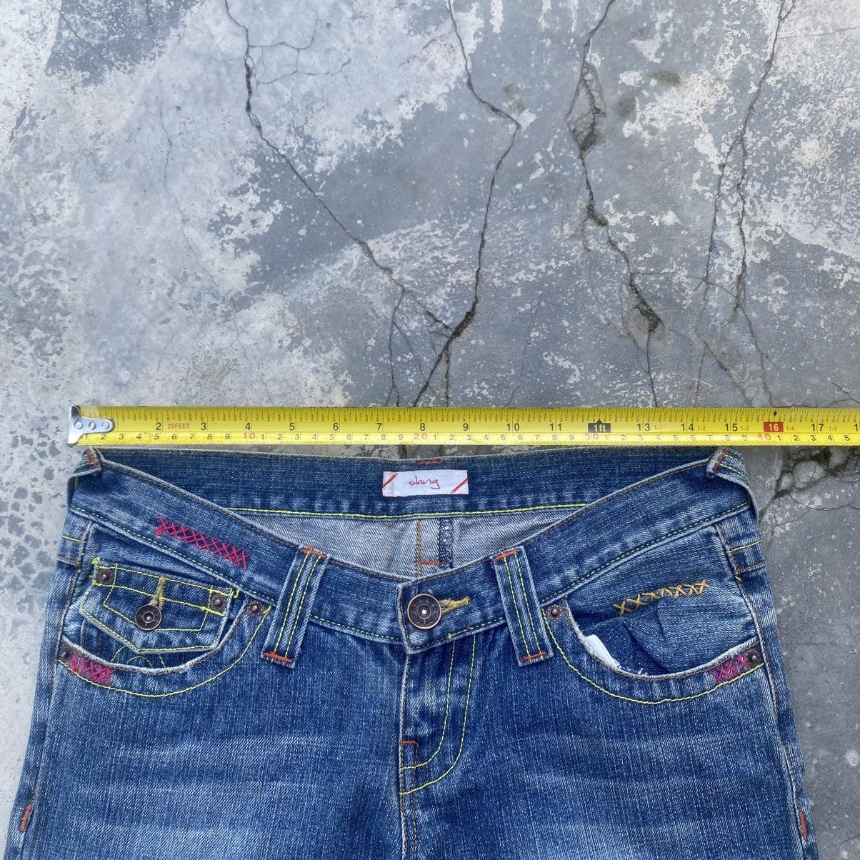 Japanese Brand Vintage SLANG Reworked Flared Jeans Size US 29 - 10 Thumbnail