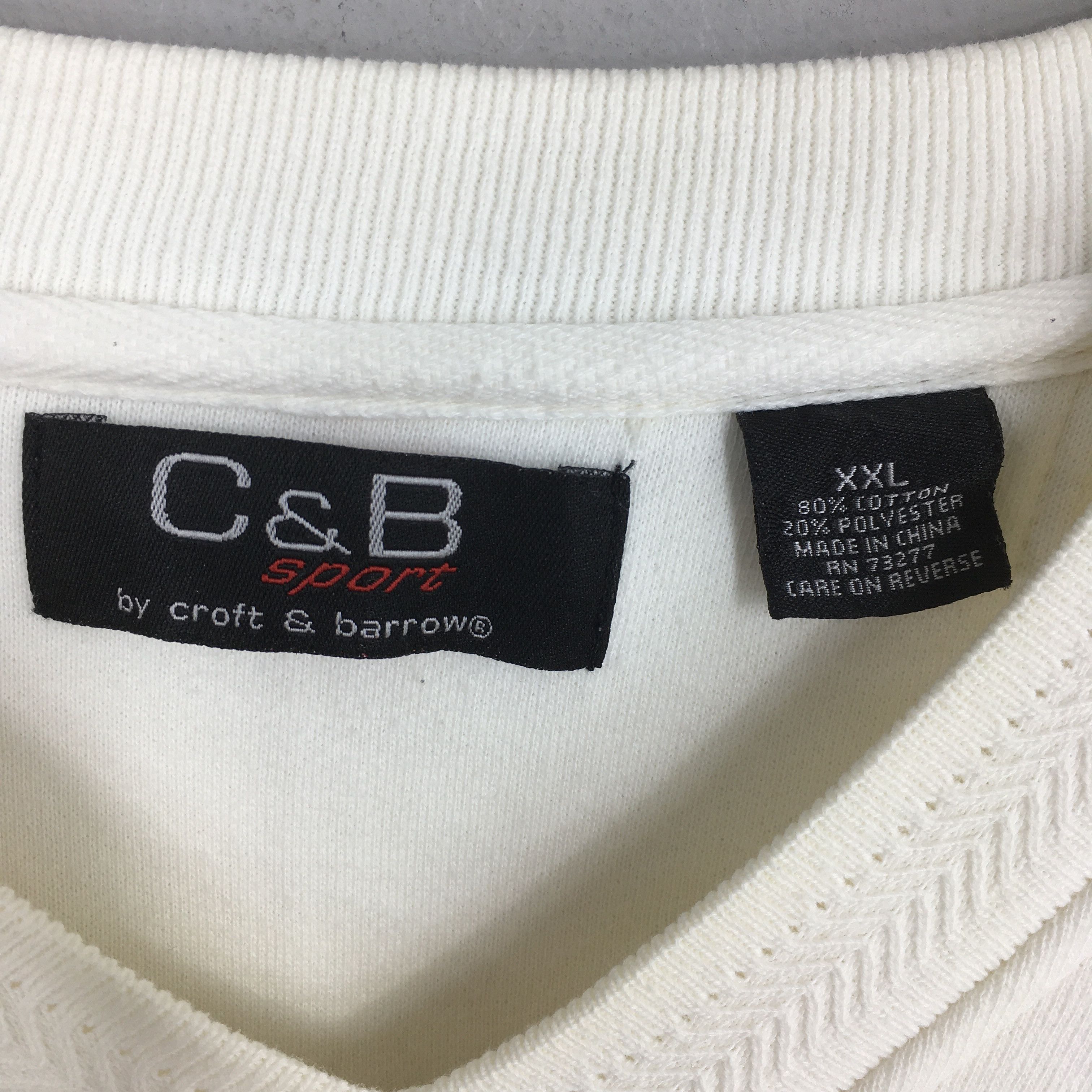 Croft & Barrow Vintage Croft & Barrow Golf White Sweatshirt XXLarge Size US XXL / EU 58 / 5 - 5 Thumbnail