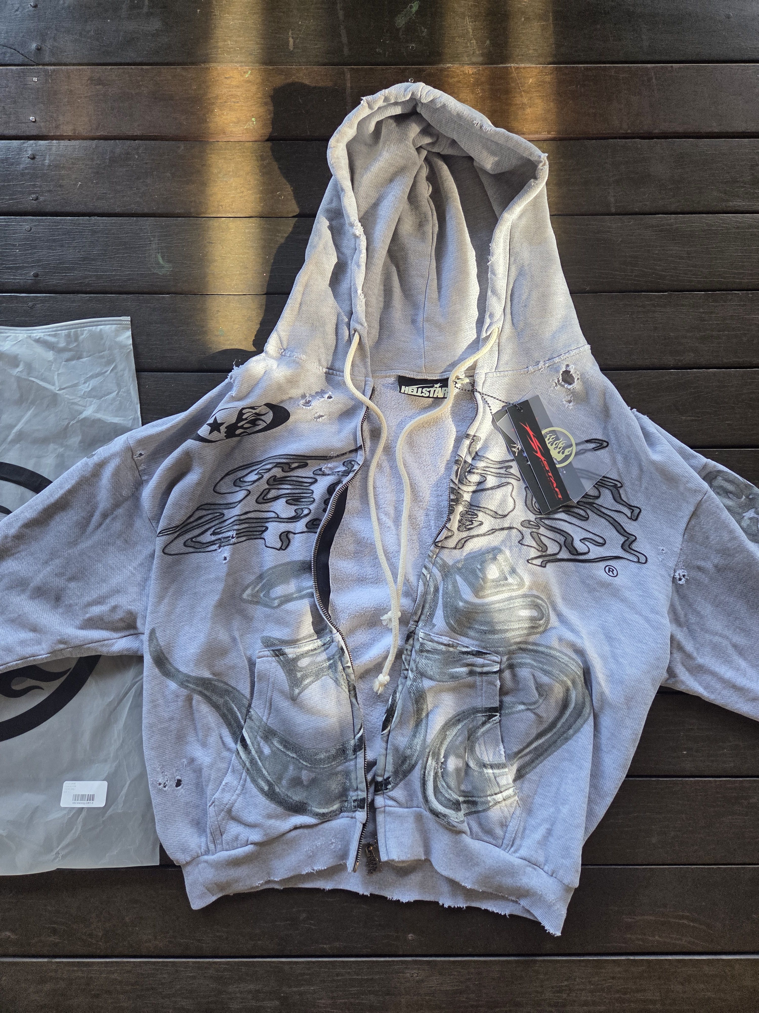 HELLSTAR Yoga Zip up Grey Hellstar Hoodie 2024 Capsule 10 size small Size US S / EU 44-46 / 1 - 2 Thumbnail