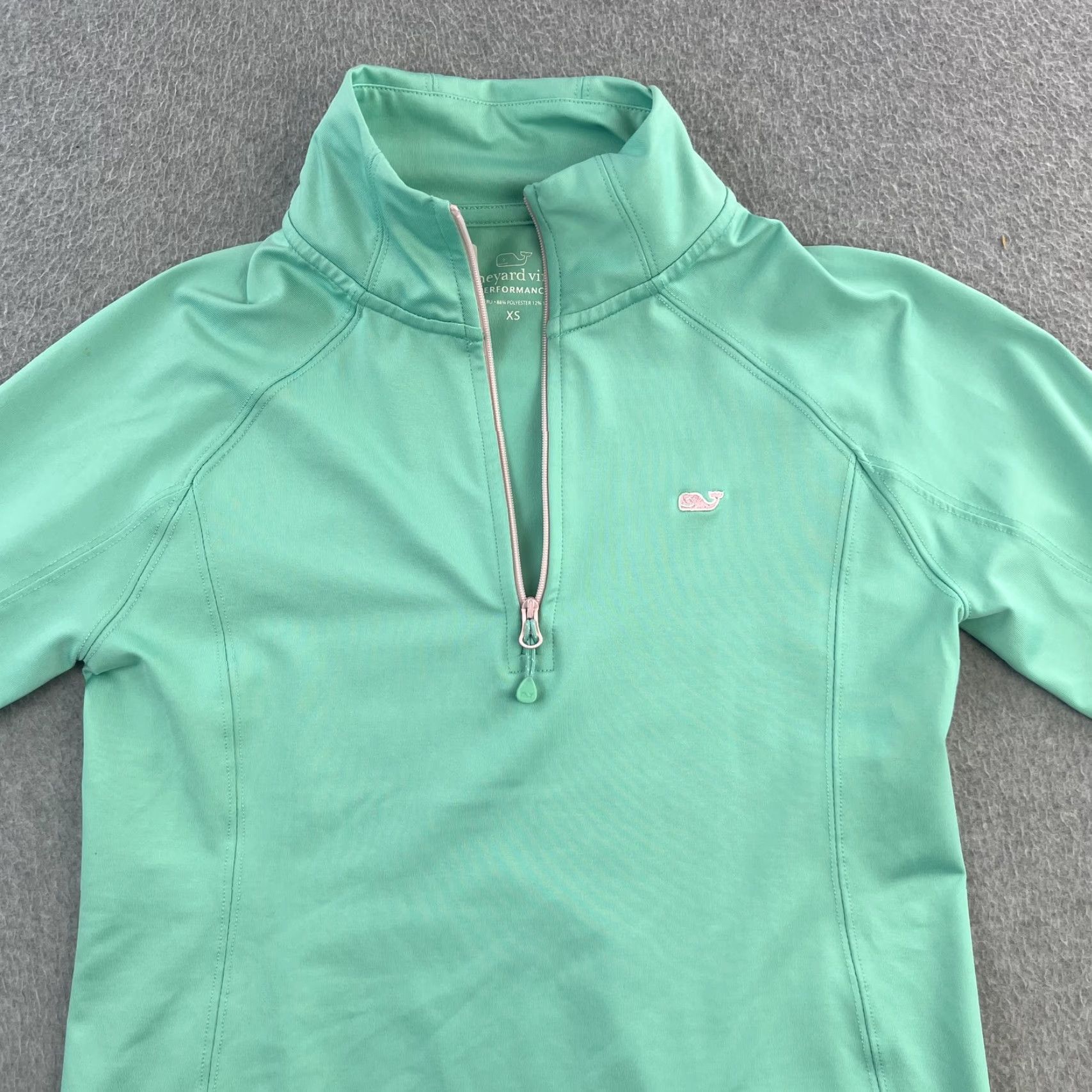 Vineyard Vines VINEYARD VINES Pullover Womens XS Green Performance Half Zip Athletic Lightweight Shirt Size XS / US 0-2 / IT 36-38 - 3 Thumbnail