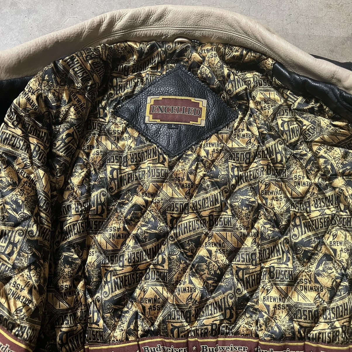 Budweiser × Vintage Vintage 90’s Budweiser Anheuser Busch Leather Jacket Size US L / EU 52-54 / 3 - 12 Thumbnail