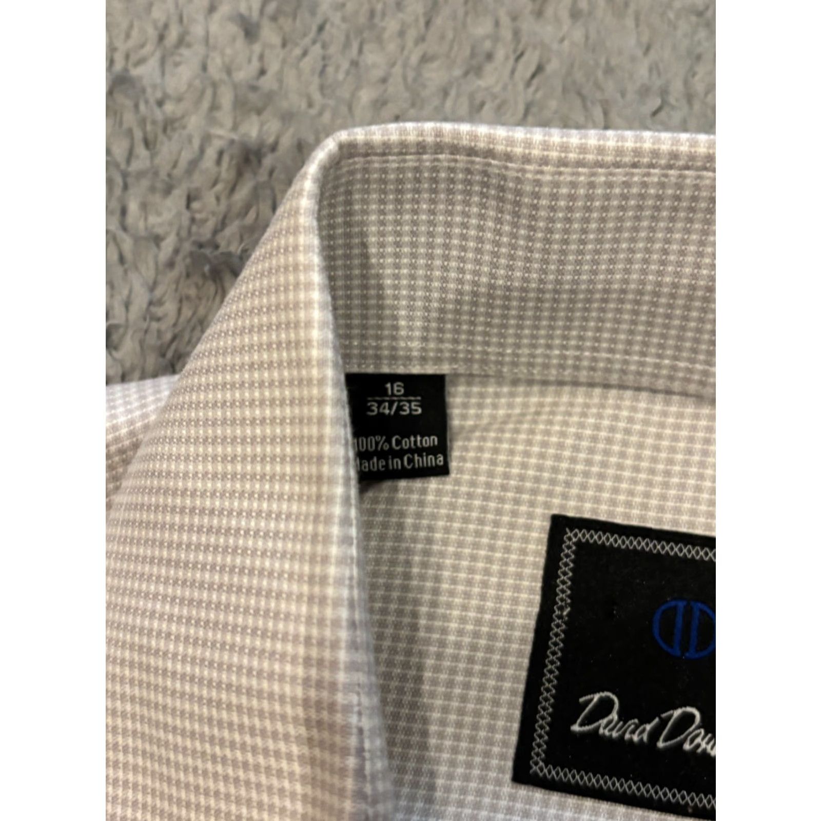 David Donahue David Donahue Shirt Mens Gray Check Trim Fit Long Sleeve Button-Up 16 34/35 Slim Casual Formal Business Workwear Women? Size US L / EU 52-54 / 3 - 3 Thumbnail