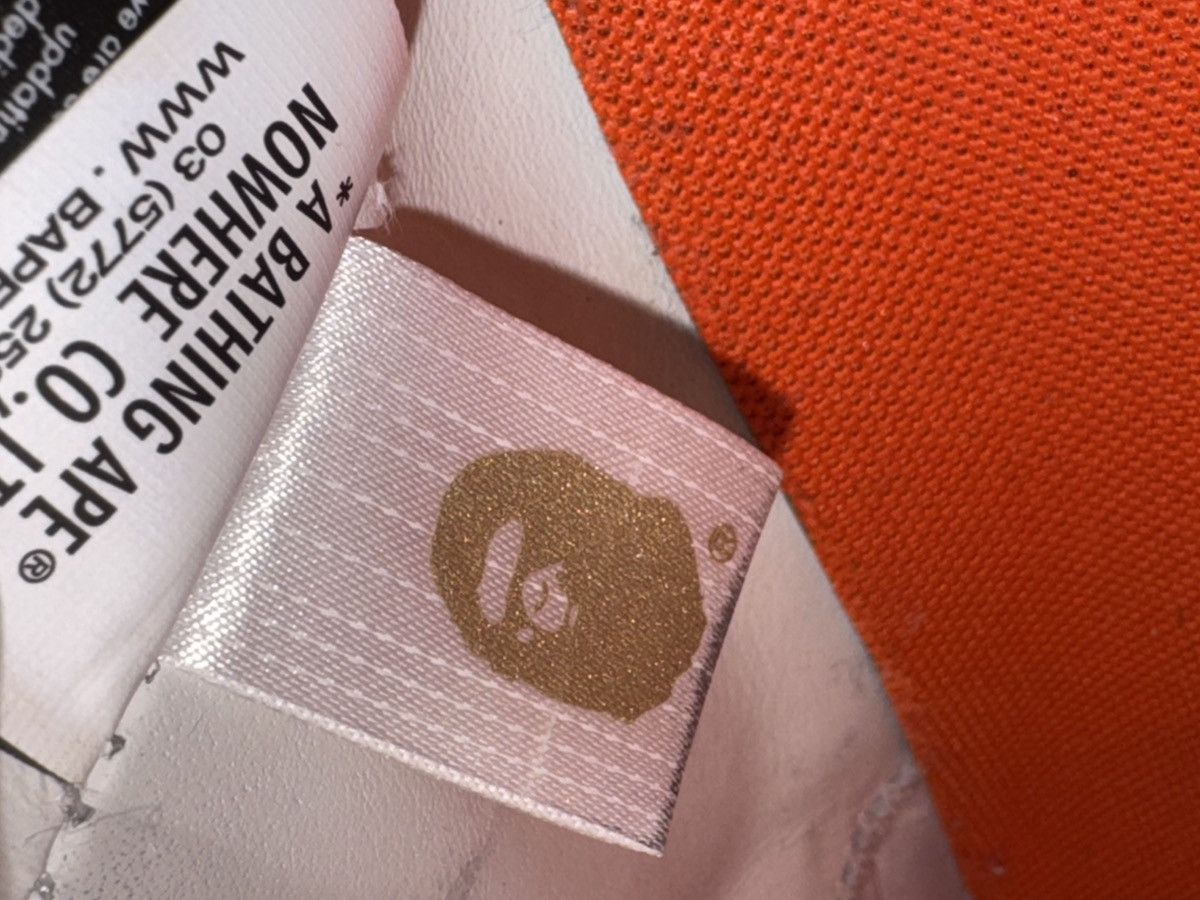Bape bapesta air force 1 orange US 8 GOOD CONDITION - RARE Size US 8.5 / EU 41-42 - 6 Thumbnail