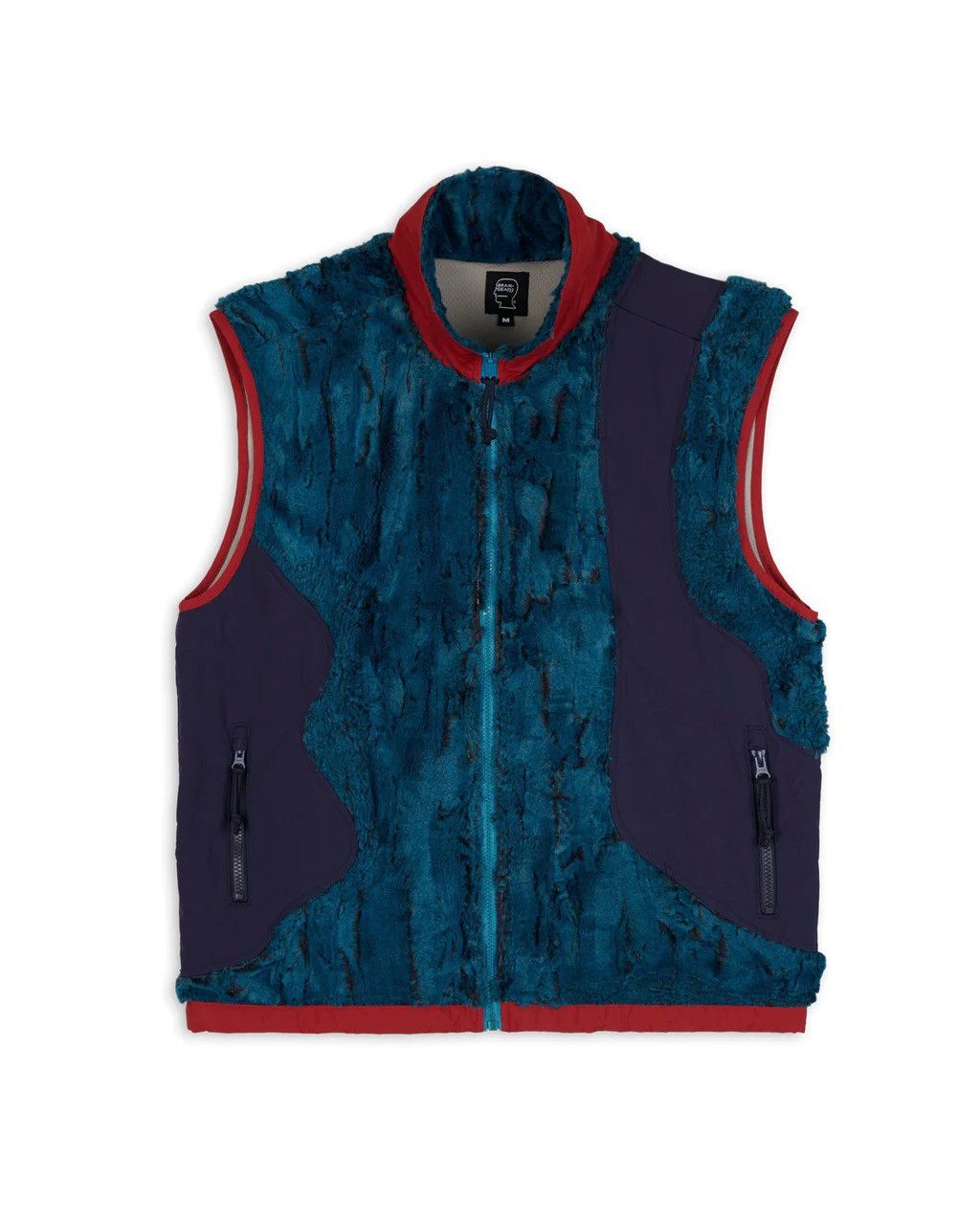 image of Brain Dead Organic Paneled Vest Mallard in Blue, Men's (Size Medium)