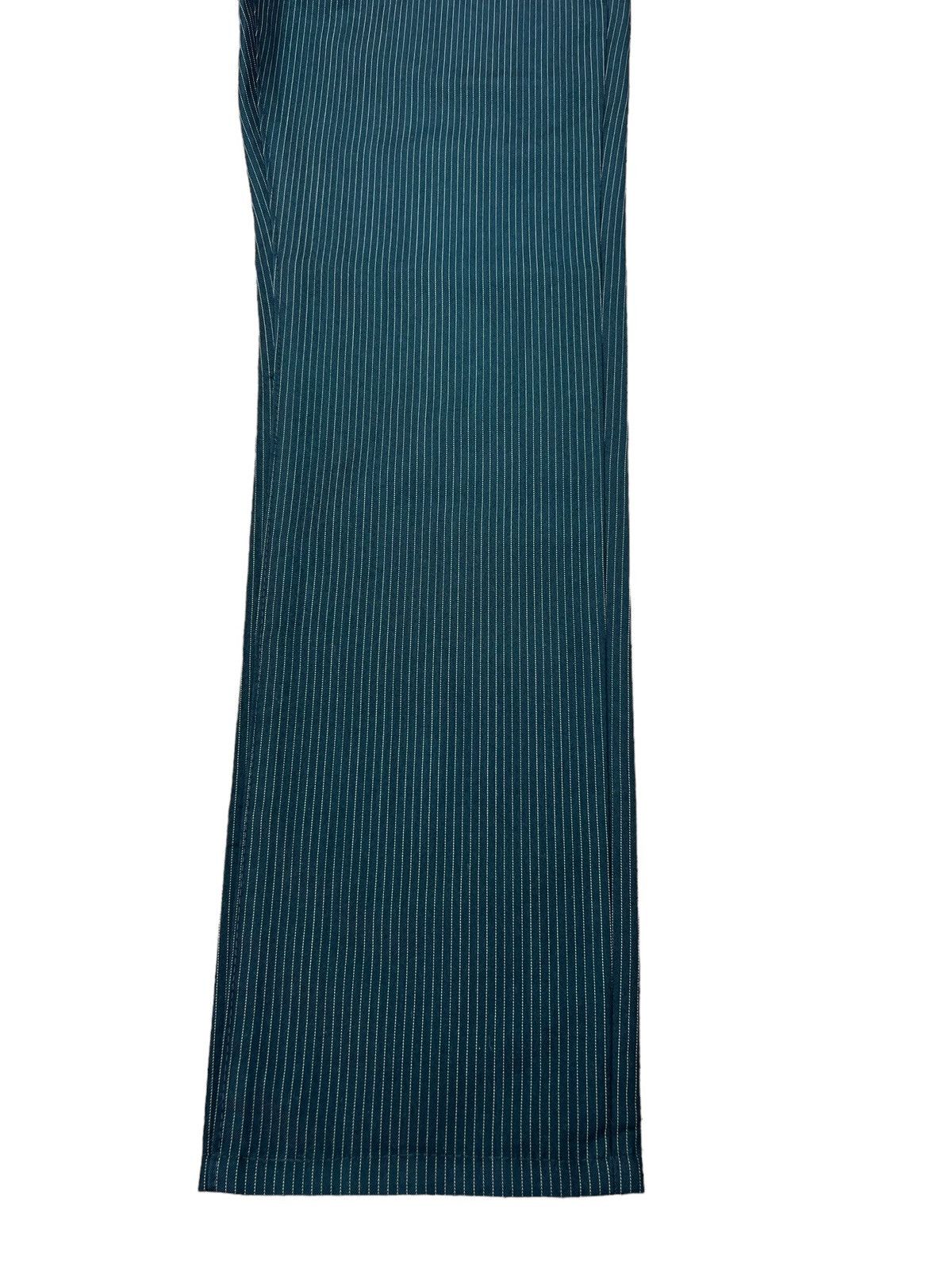 Vintage Paul Smith Jeans Shiny Dark Green Striped Pant Size US 28 / EU 44 - 10 Thumbnail