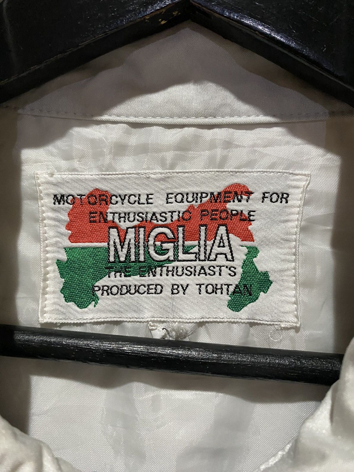 Vintage La Miglia Vintage Motorcycle Windbreaker White Italia Racing Size US L / EU 52-54 / 3 - 8 Thumbnail