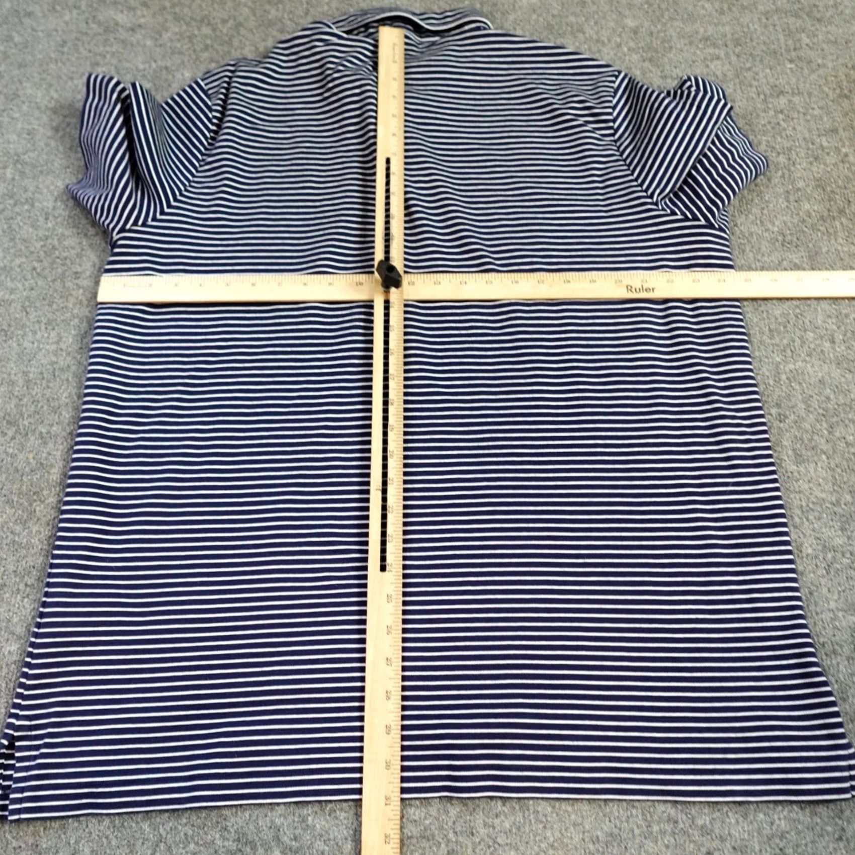 Polo Ralph Lauren Polo Ralph Lauren Polo Shirt 2XL Blue Striped Jersey Knit Short Sleeve Collared Button Embroidered Men Size US XXL / EU 58 / 5 - 5 Thumbnail