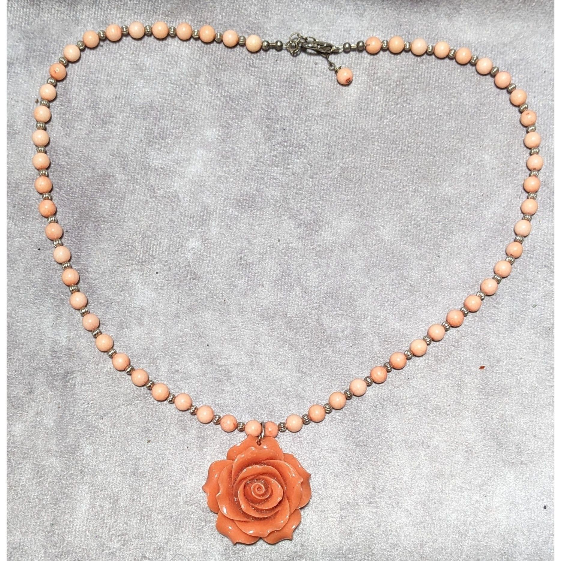 Other Retro Cottagecore Pink Beaded Floral Pendant Necklace Size ONE SIZE - 10 Thumbnail
