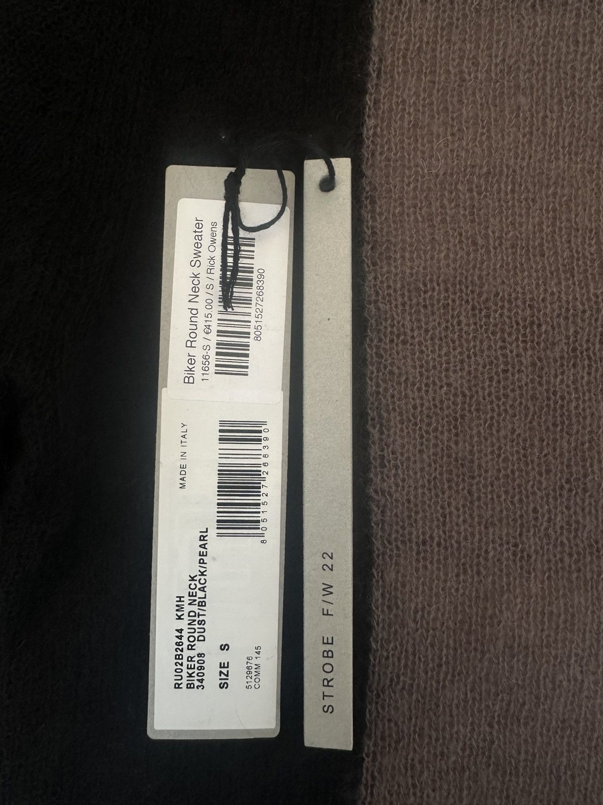 Rick Owens RICK OWENS BIKER SWEATER STROBE F/W22 Size US S / EU 44-46 / 1 - 3 Thumbnail