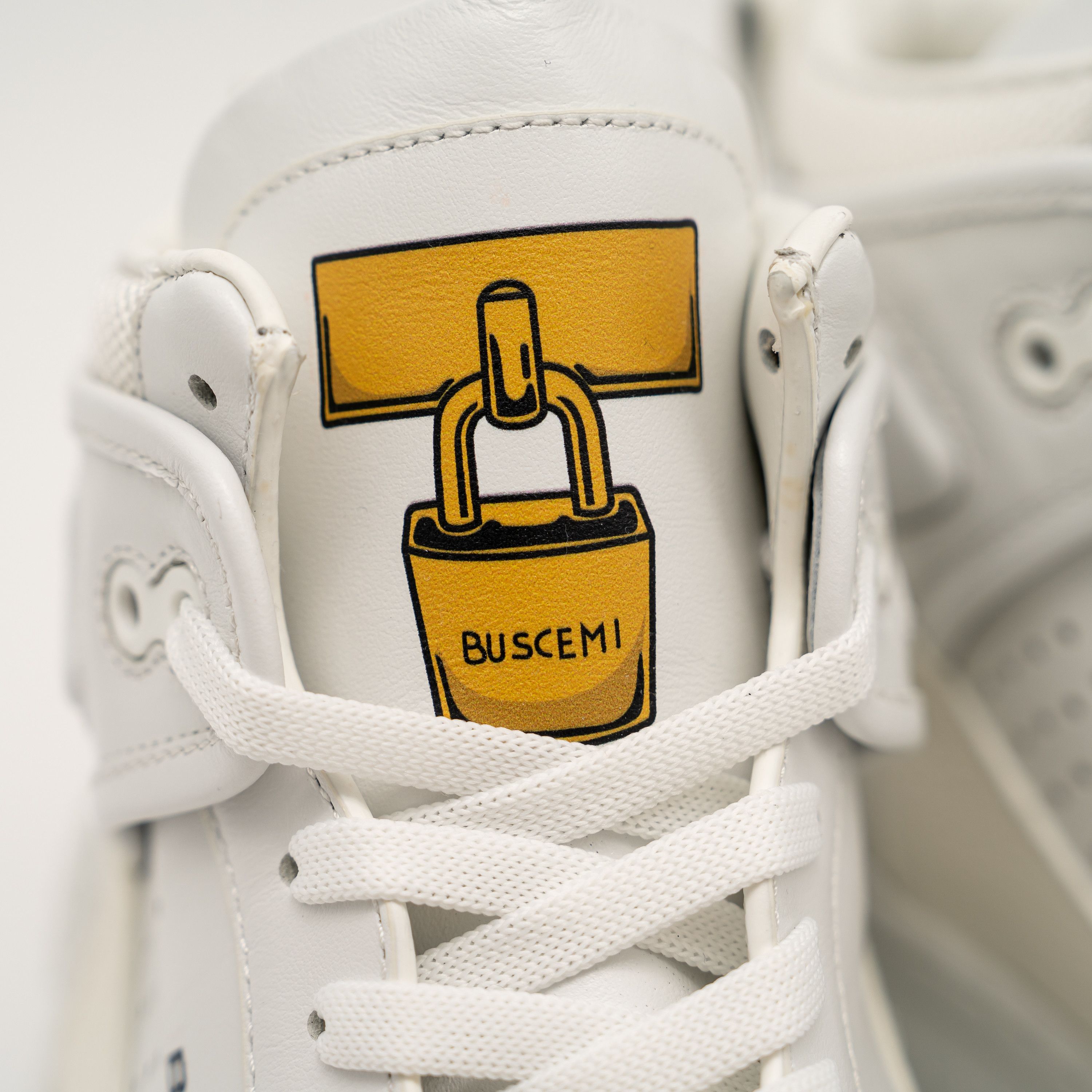Buscemi 42eu 9 us - BUSCEMI Basket White High Top Sneakers Leather Size US 9 / EU 42 - 7 Thumbnail