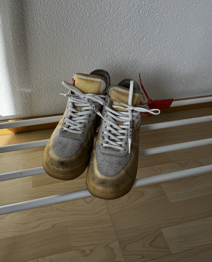 Nike × Off-White Nike Air Force 1 Off White White OG Size US 11.5 / EU 44-45 - 2 Thumbnail