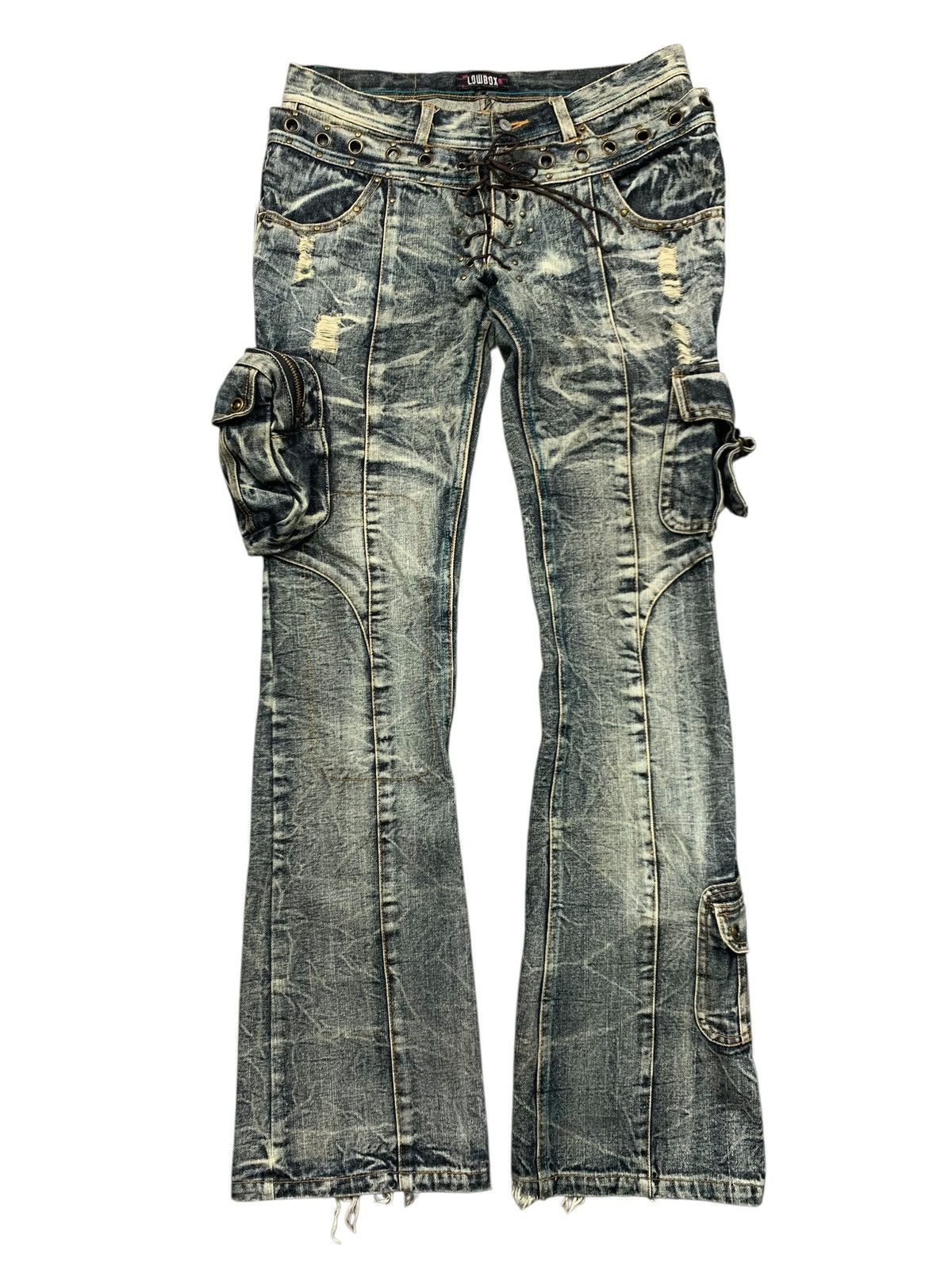 LOWBOX Y2k LOWBOX double waist flared seditionaries 3D pocket ifsix Size US 30 / EU 46 - 1 Thumbnail