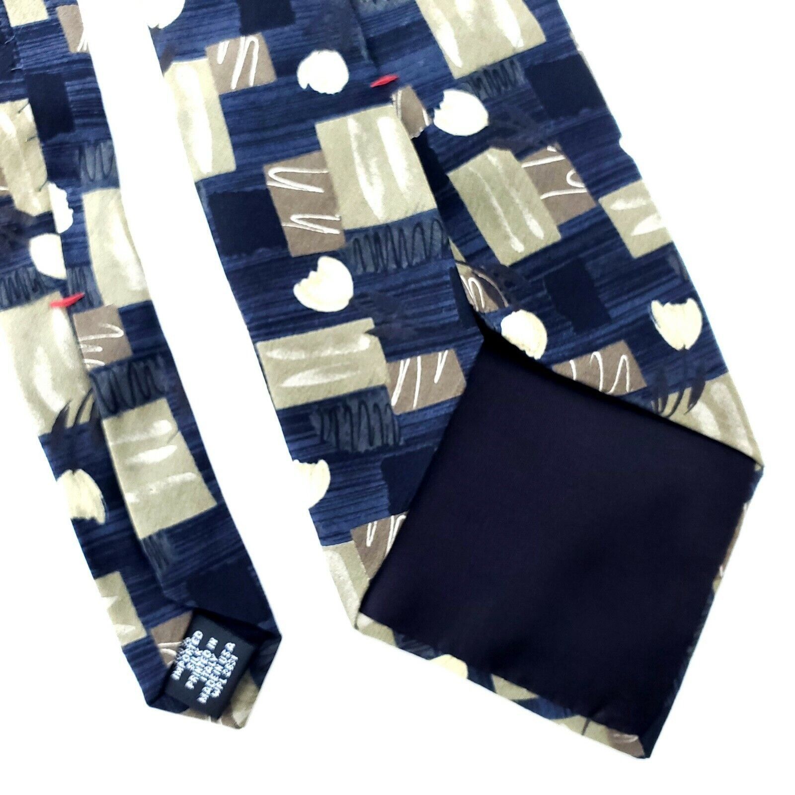 Henry Grethel Henry Grethel Blue Print Silk Tie Short Size ONE SIZE - 5 Thumbnail