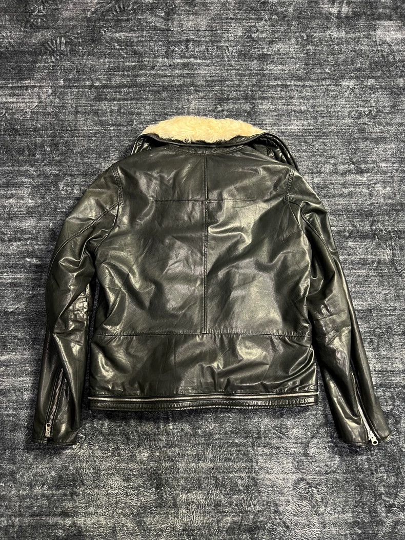 Undercover Undercover Lambhair Collar Leather Biker Jacket Size US M / EU 48-50 / 2 - 4 Thumbnail