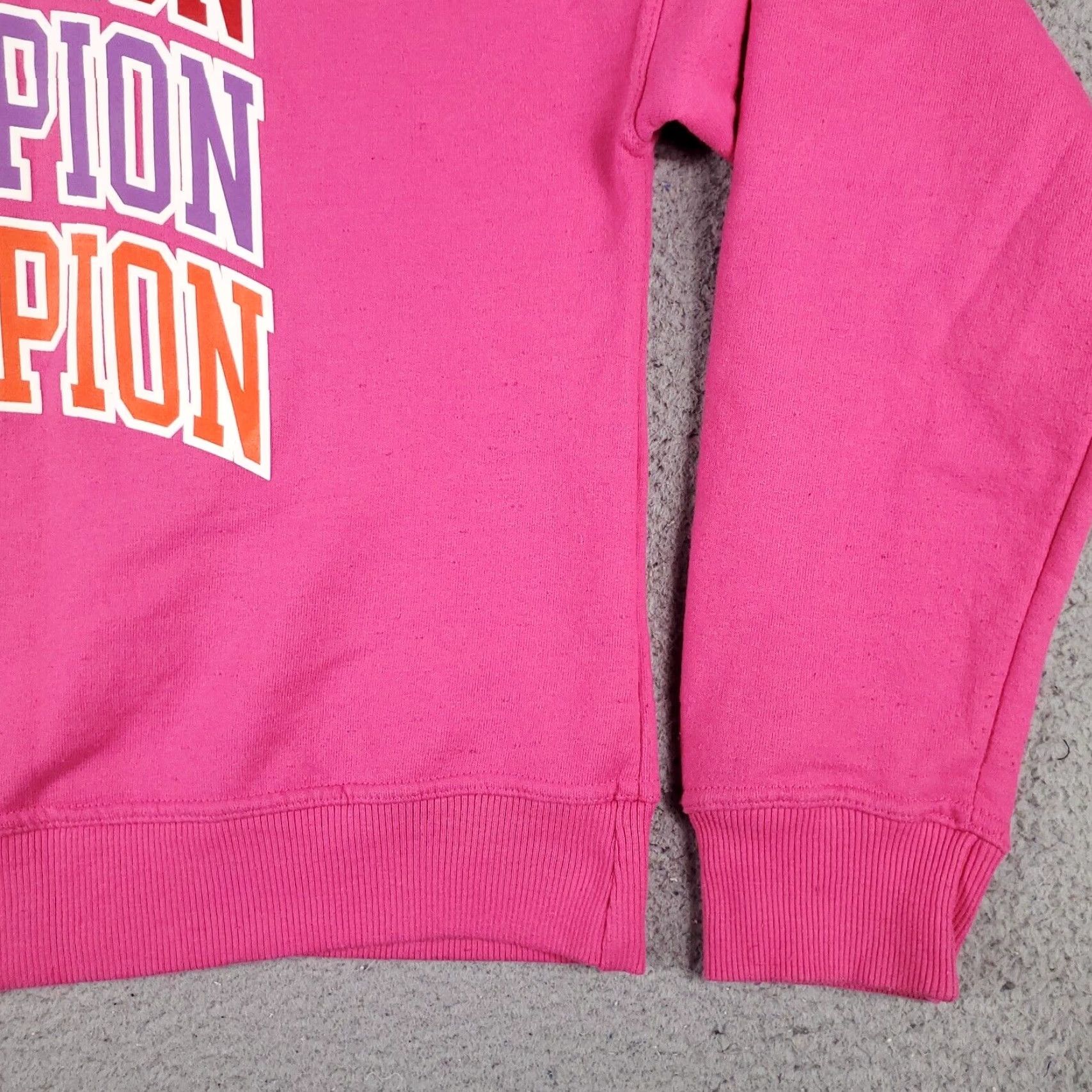 Champion Champion Pullover Sweater Womens Medium Pink Fleece Long Sleeve Crew Neck Sports Size M / US 6-8 / IT 42-44 - 5 Thumbnail