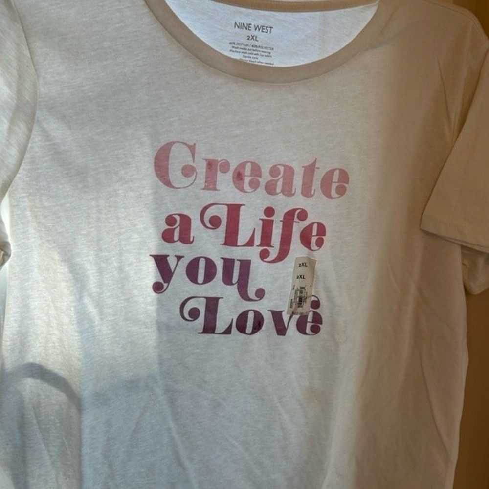 Nine West Nine West Womens Plus Size TShirt. Size 2XL. NWT. Size XXL / US 16-18 / IT 52-54 - 4 Thumbnail