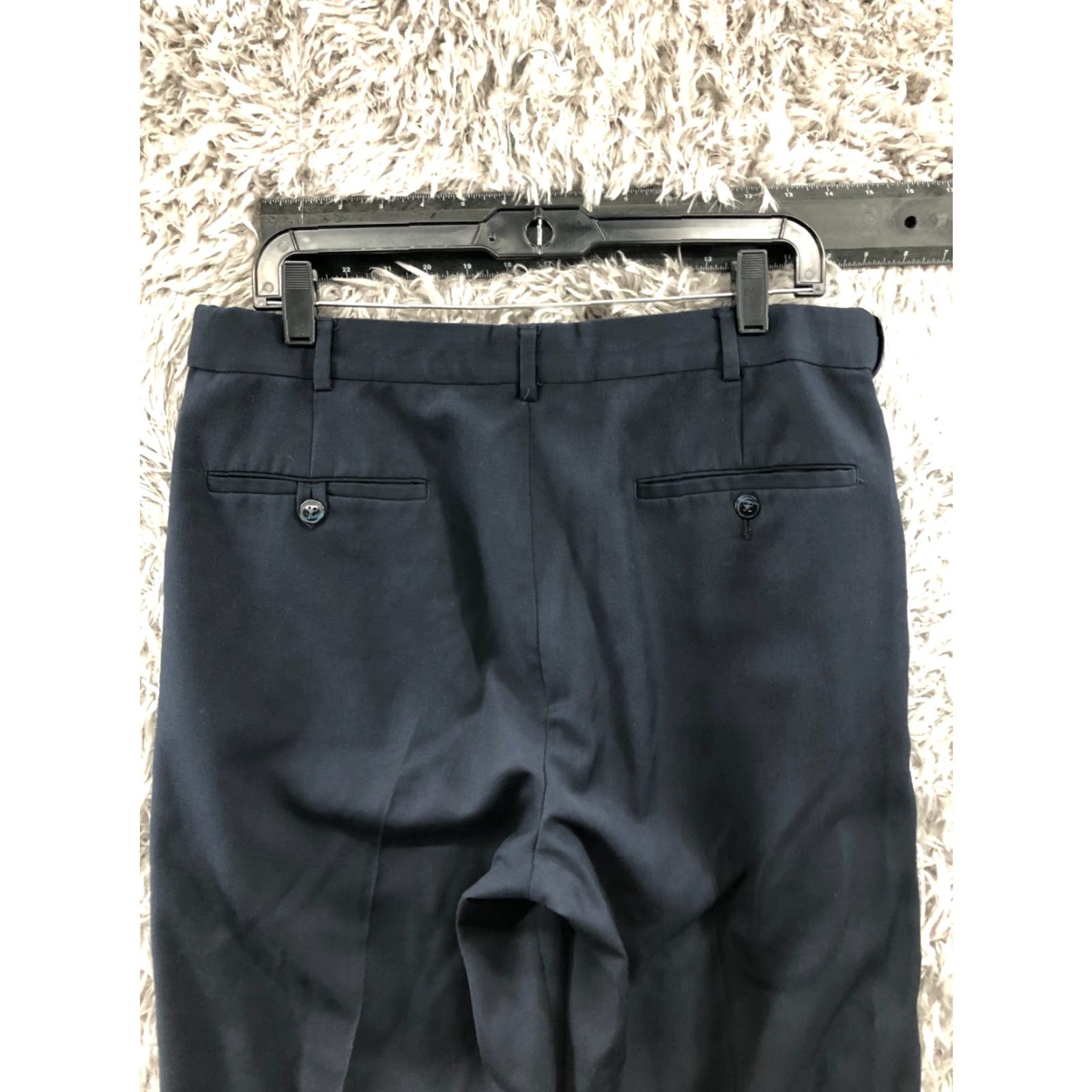 Roundtree & Yorke Roundtree & Yorke Dress Pants 34x30 Mens Black Easy Care Stretch 5-Pocket Hook Eye Flat Front Regular Size US 34 / EU 50 - 6 Thumbnail