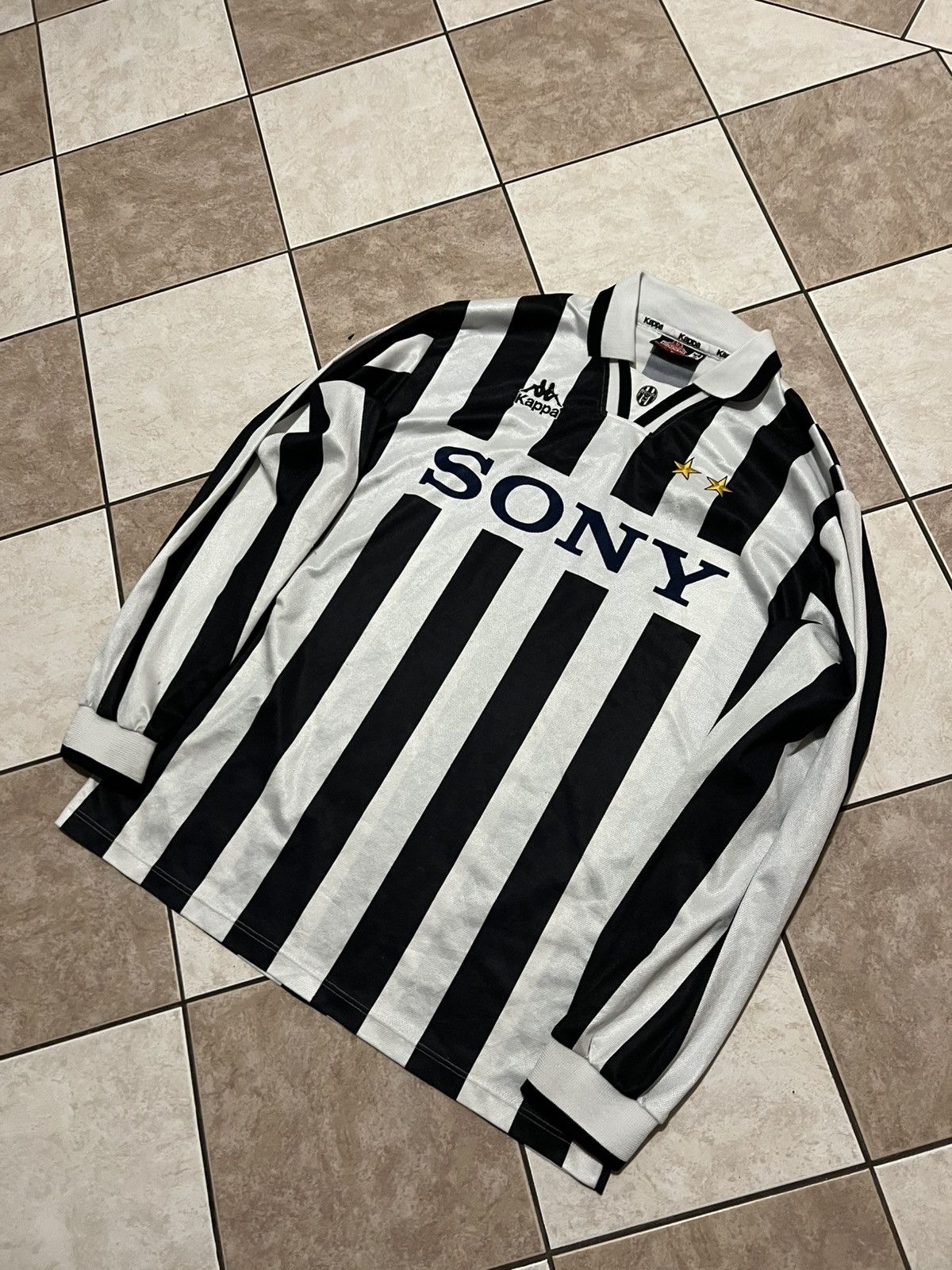 Kappa × Vintage Original Juventus 1995/96 home long-sleeved football jersey Size US XL / EU 56 / 4 - 1 Thumbnail