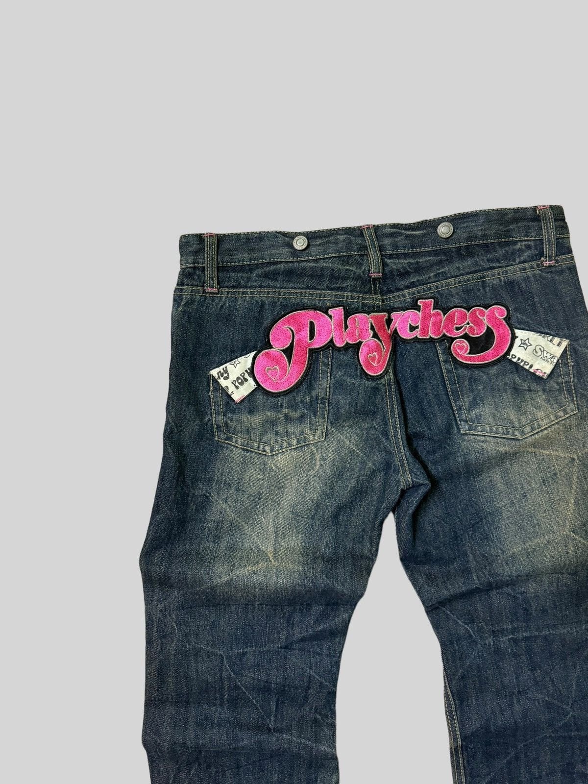 Hysteric Glamour × Japanese Brand Chip Clip Patches Pop up Girly Junya Watanabe Denim Jeans Size US 32 / EU 48 - 12 Thumbnail