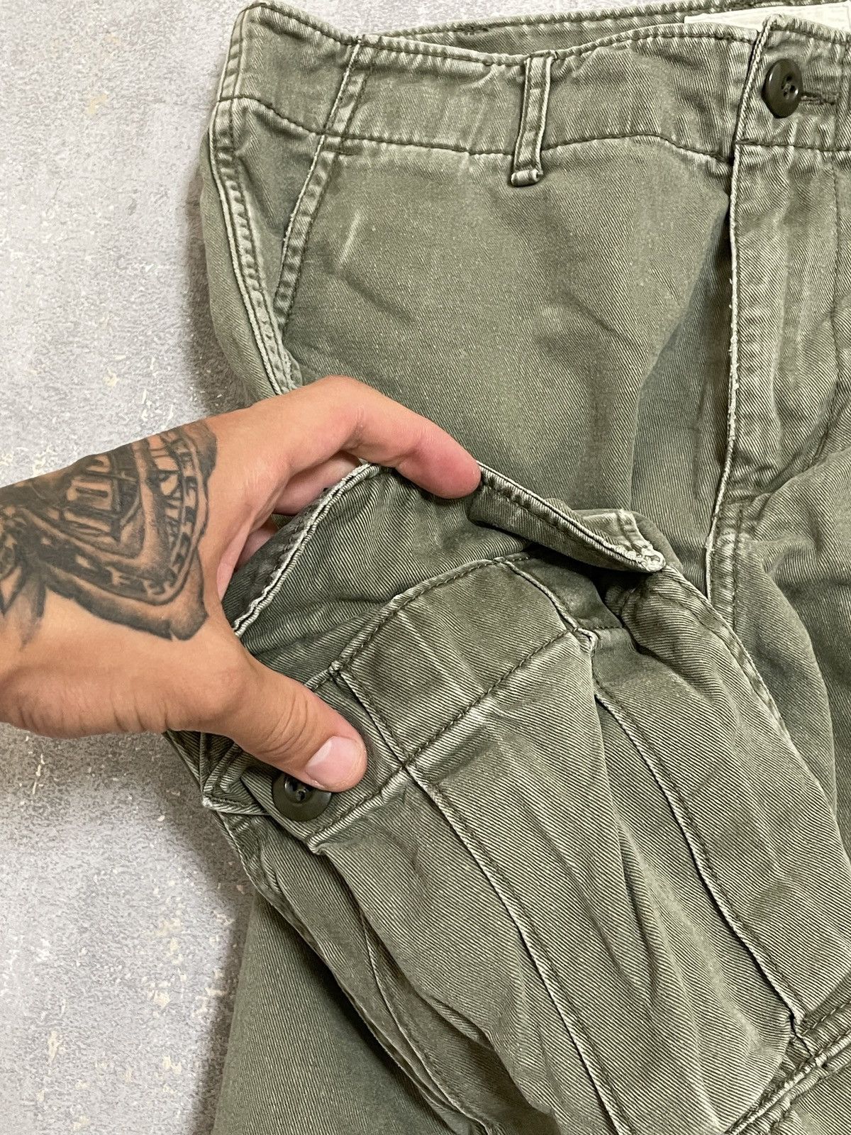 Denim & Supply Ralph Lauren Denim & Supply Ralph Lauren Green Washed Distressed Shorts Size US 30 / EU 46 - 9 Thumbnail