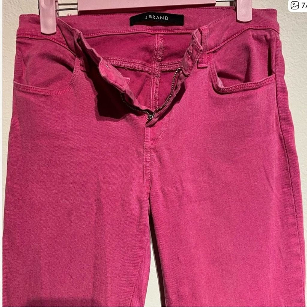 J Brand J Jeans Magenta Pink Skinny Stretchy Jeans High Waist Sz 28 Size 28" / US 6 / IT 42 - 2 Thumbnail