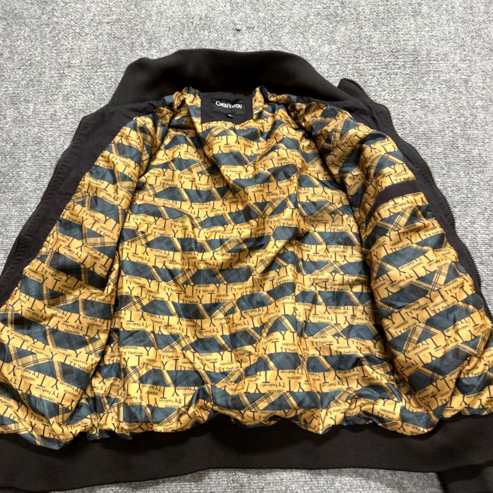 Vintage Y2K Chou Yatou Jacket Mens M Black Full-zip Patch Flap Pocket Patterned Liner Size US M / EU 48-50 / 2 - 8 Thumbnail