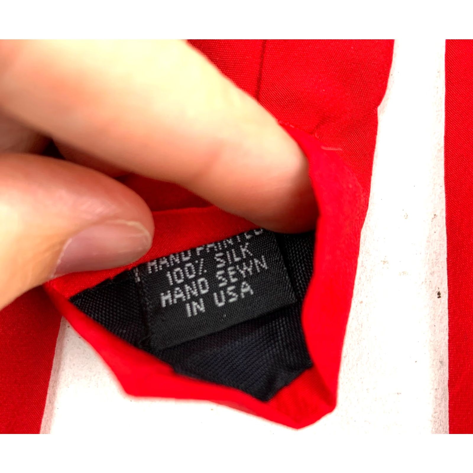 Vintage VINTAGE Robert Daskal Silk Tie Shirts Mens Silk Tie 56 x 4" Red USA Tools Pattern 56" Men Tie Mens Size ONE SIZE - 6 Thumbnail