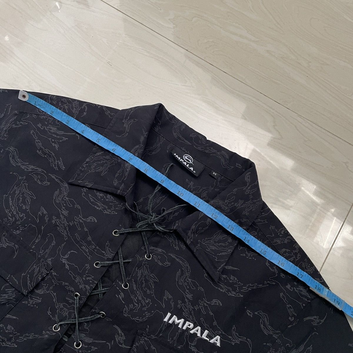 If Six Was Nine 🔥Impala Y2K Pattern lace up shirt Size US M / EU 48-50 / 2 - 10 Thumbnail