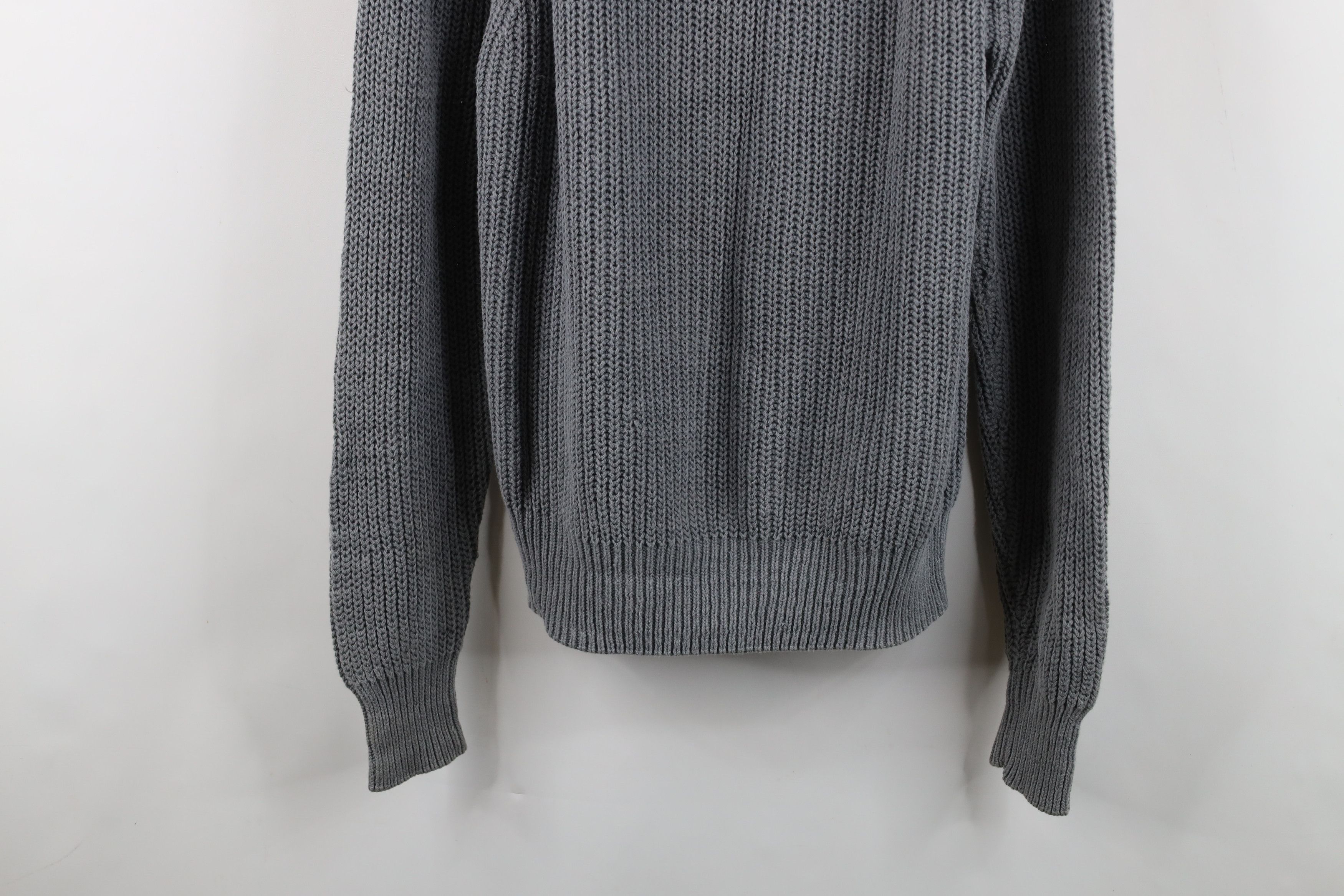 Vintage Vintage 90s Streetwear Ribbed Knit Crewneck Sweater Gray Size XL / US 12-14 / IT 48-50 - 3 Thumbnail