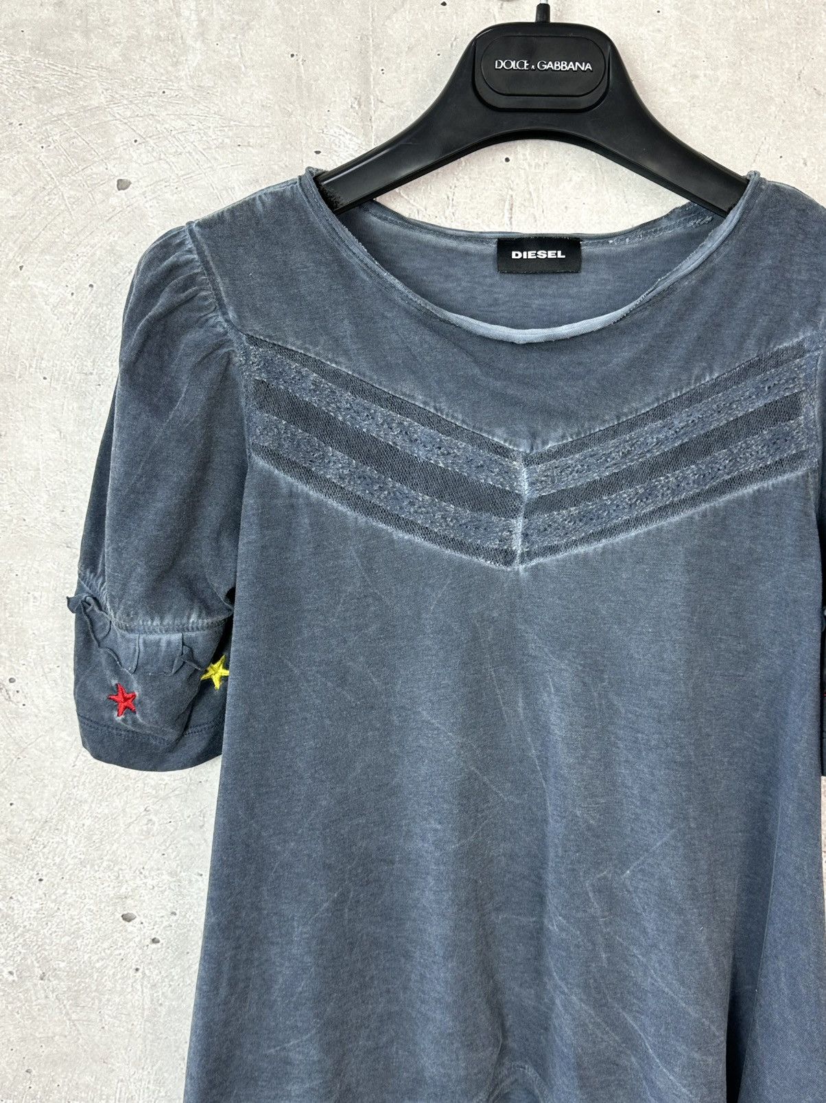 Diesel Diesel Flared Washed Blue Women’s T-shirt Size S / US 4 / IT 40 - 4 Thumbnail
