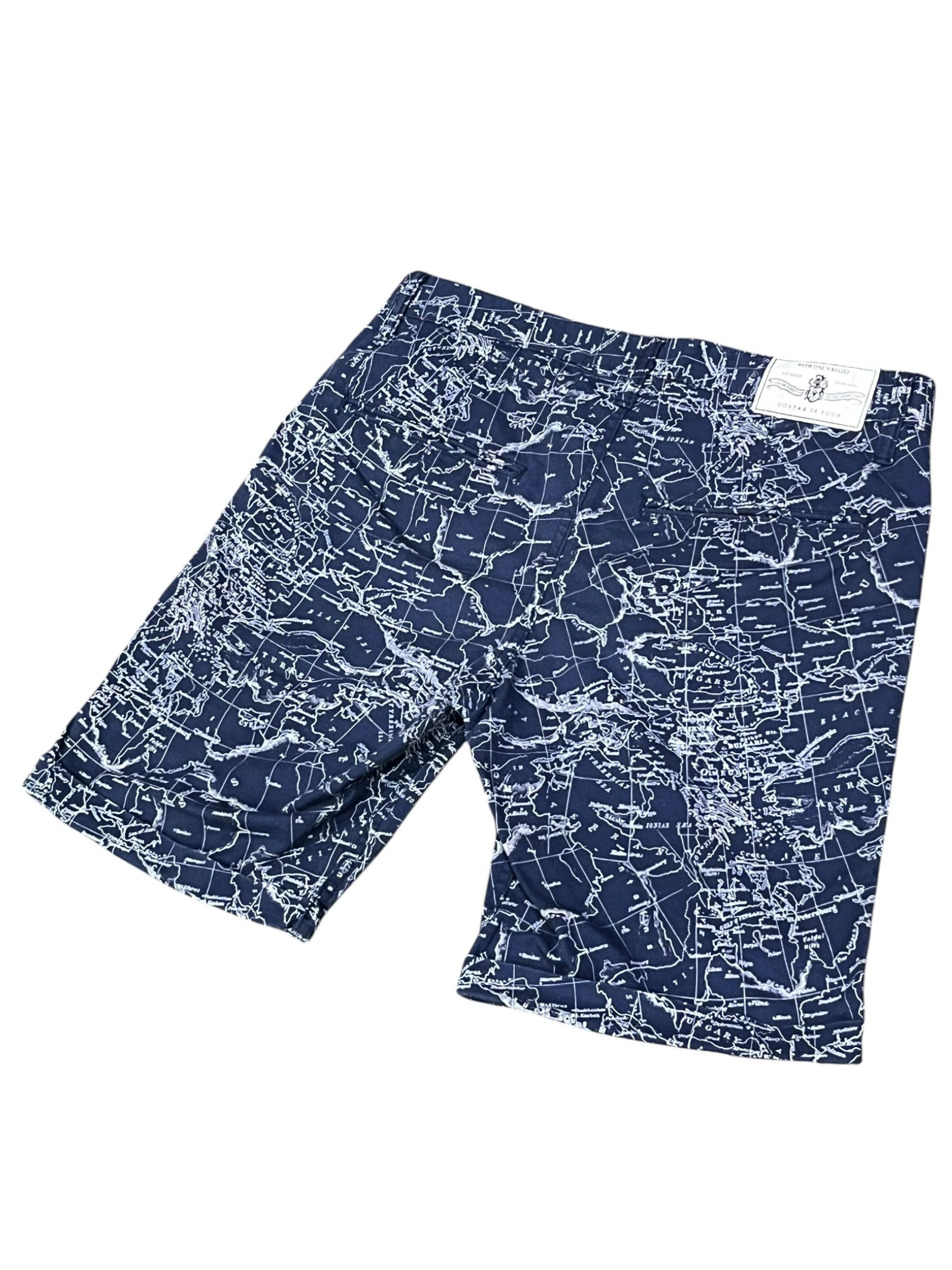 GOSTAR DE FUGA Gostar De Fuga Map Print Shorts Archive Japan Hype 30“ Size US 30 / EU 46 - 4 Thumbnail
