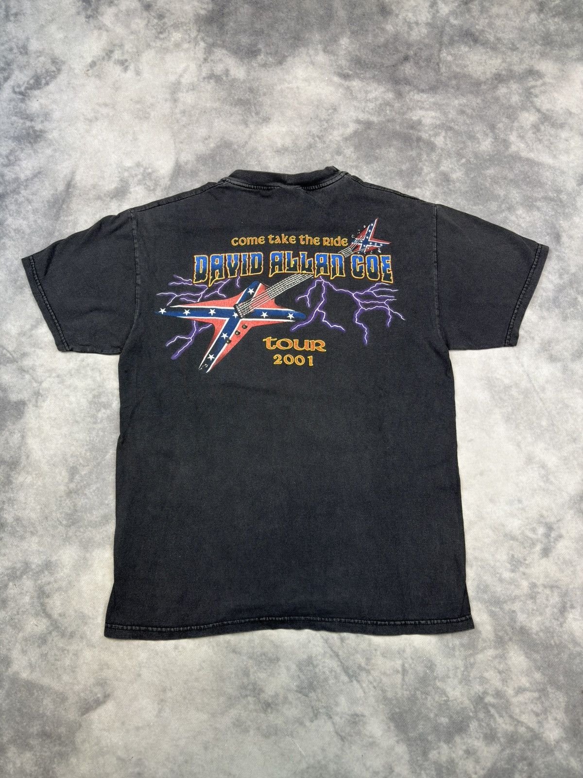 Band Tees × Vintage VINTAGE 90S DISTRESSED DAVID ALLAN COE TOUR TEE VERY RARE Size US M / EU 48-50 / 2 - 3 Thumbnail