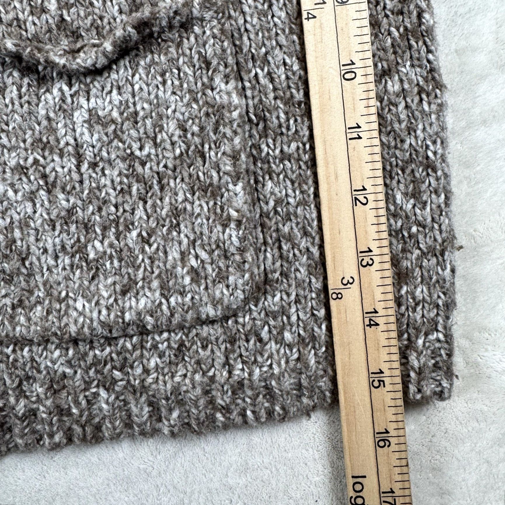 J. Jill J. Jill Pure Jill Marled Chunky Knit Pullover Gray Pocket Sweater L Women Size L / US 10 / IT 46 - 6 Thumbnail