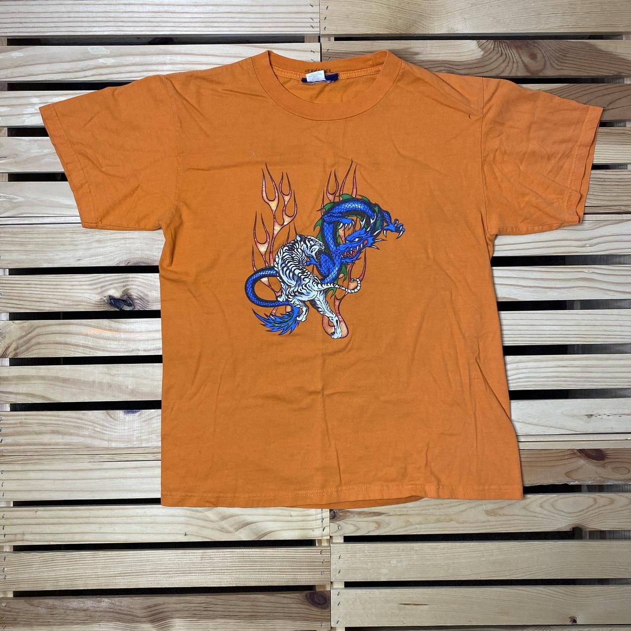 Other Vintage Dragon & Tiger Orange Y2K Skate Tee Size Medium Size US M / EU 48-50 / 2 - 1 Thumbnail