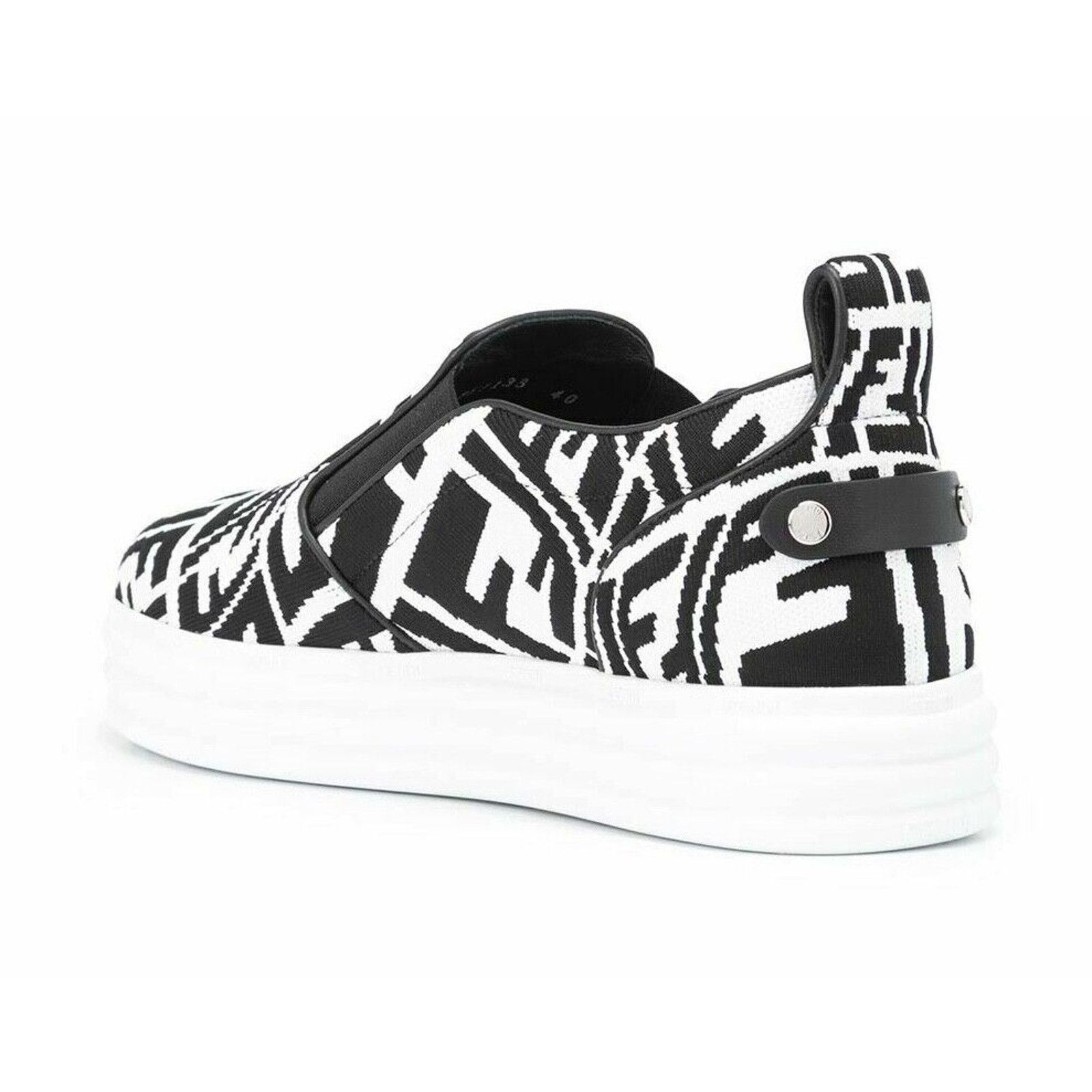 Fendi Fendi Vertigo Black Low Top Trainer Slip On Sneaker 37.5 Size US 7.5 / IT 37.5 - 8 Thumbnail
