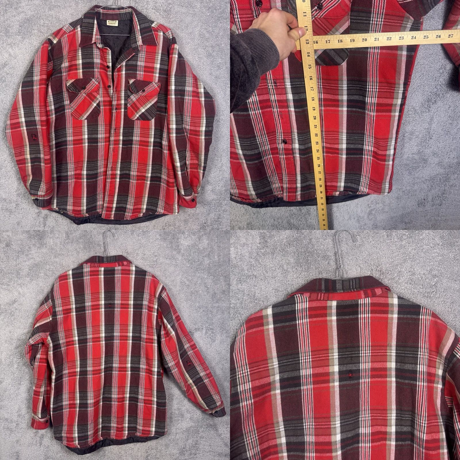 Vintage VINTAGE Five Brother Shirt Jacket Mens L Plaid Flannel Quilt Lined USA Made Java? Size US L / EU 52-54 / 3 - 8 Thumbnail