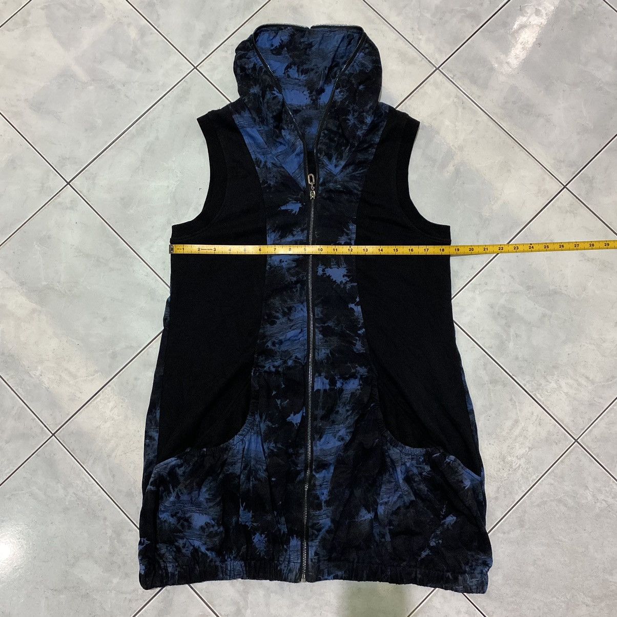 Japanese Brand Japanese GOA Style Blue Dark Gothic Sleeveless Hoodie Size US M / EU 48-50 / 2 - 19 Thumbnail