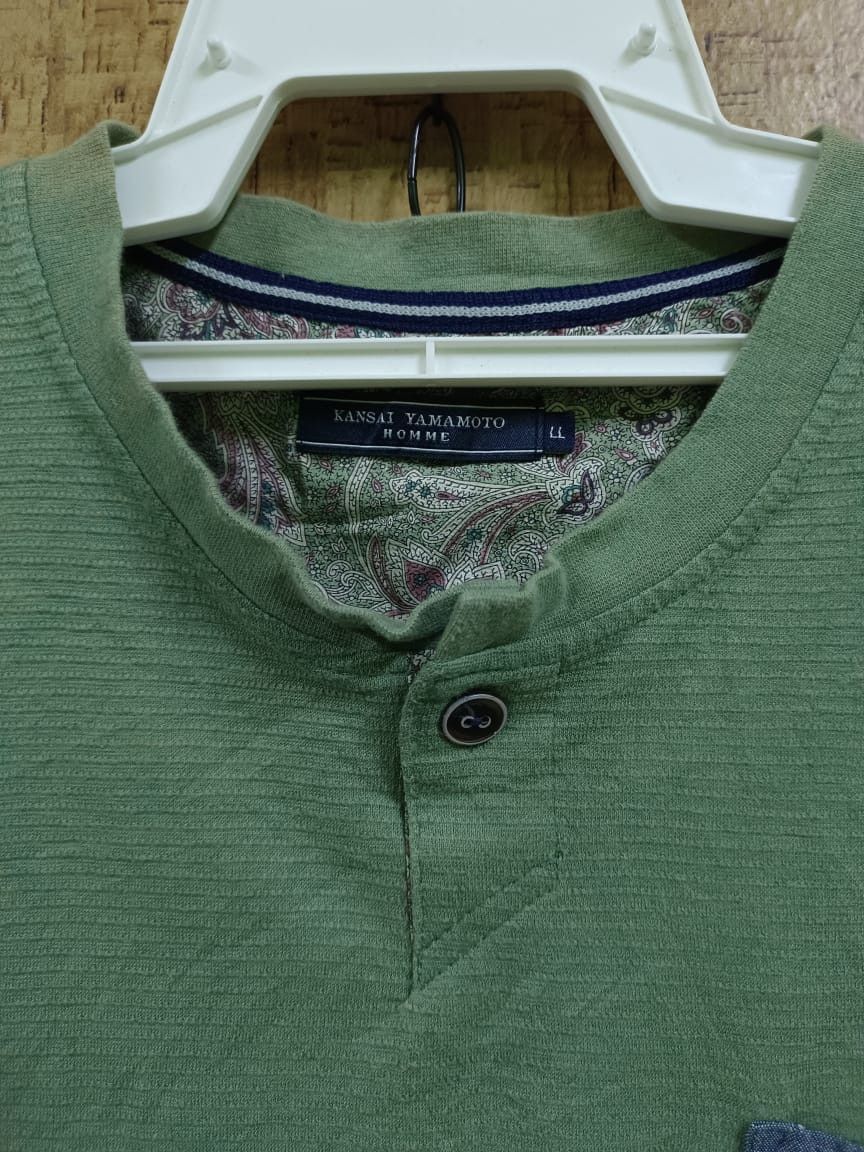 Kansai Yamamoto KANSAI YAMAMOTO Homme Single Pocket Vtg Button Up Tee Size US XL / EU 56 / 4 - 5 Thumbnail