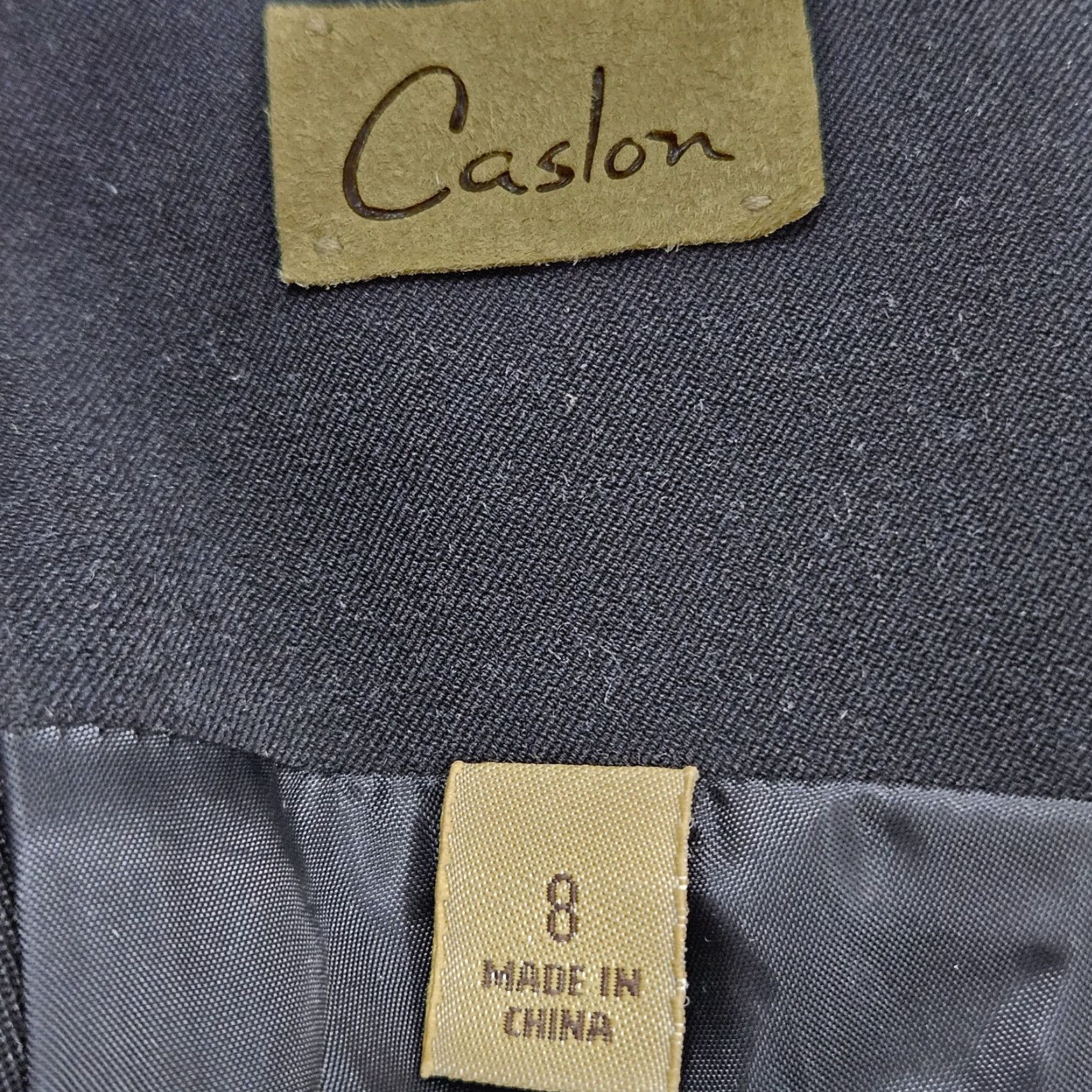Vintage Caslon Black Dress Sleeveless Midi Sheath Lined Back Zip Side Slits Stretch 8 Size M / US 6-8 / IT 42-44 - 3 Thumbnail