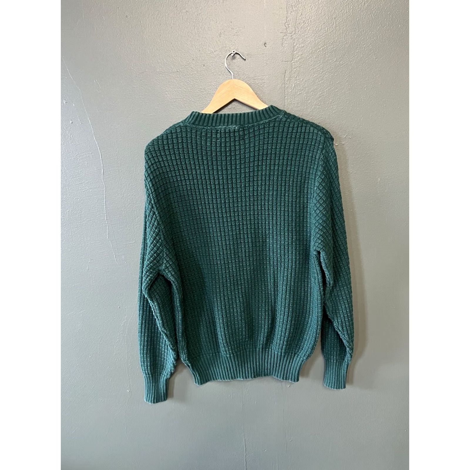American Eagle Outfitters VINTAGE American Eagle Mens Green Knit Pullover Long Sleeve Sweatshirt L Size US L / EU 52-54 / 3 - 2 Thumbnail