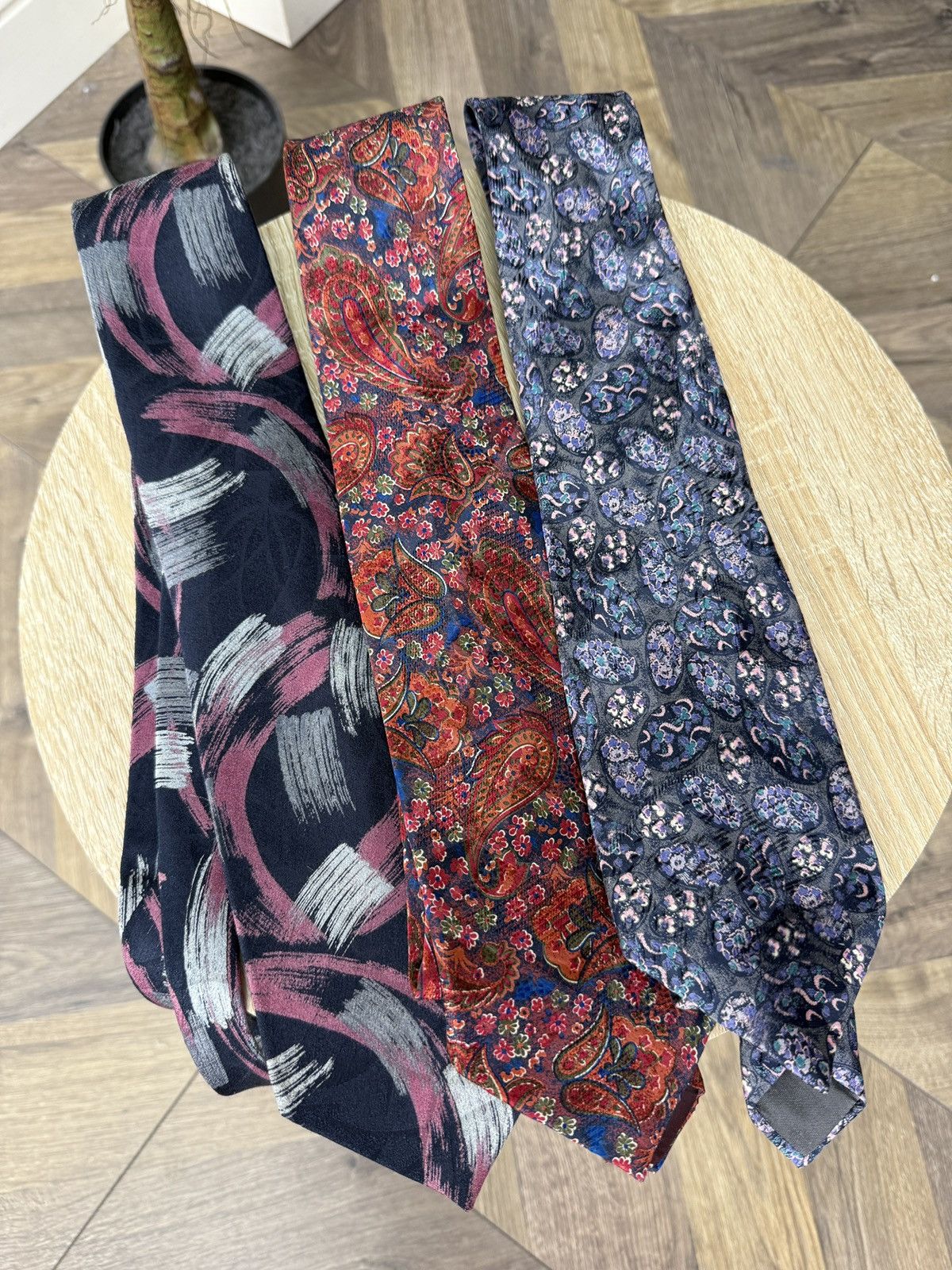 Lanvin Vintage Lanvin Paris Silk Tie Lot Set 3 Designer Floral Size ONE SIZE - 4 Thumbnail