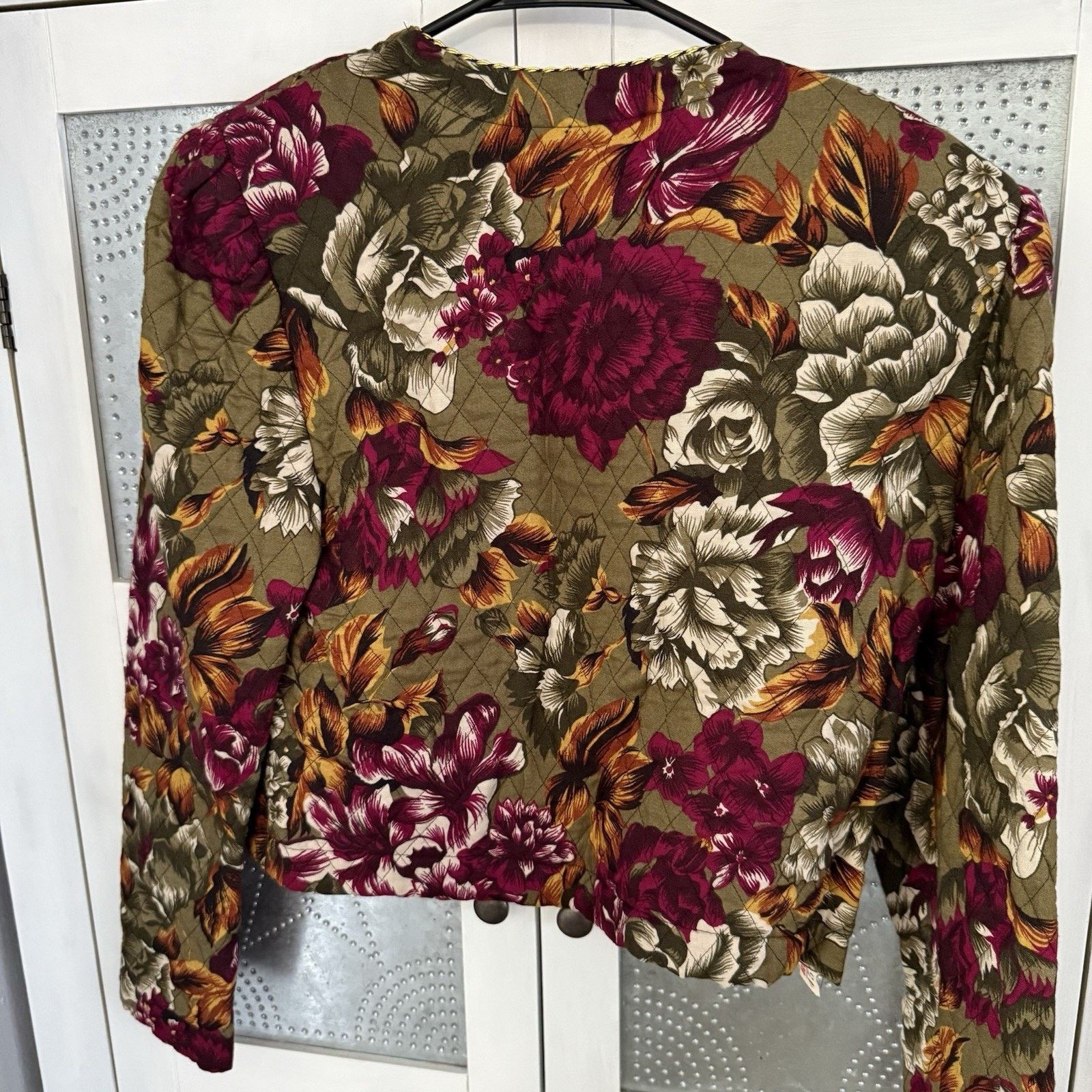 Vintage Vtg Jeffrey & Dara Floral Quilted Jacket 9/10 USA Hutley Size L / US 10 / IT 46 - 8 Thumbnail